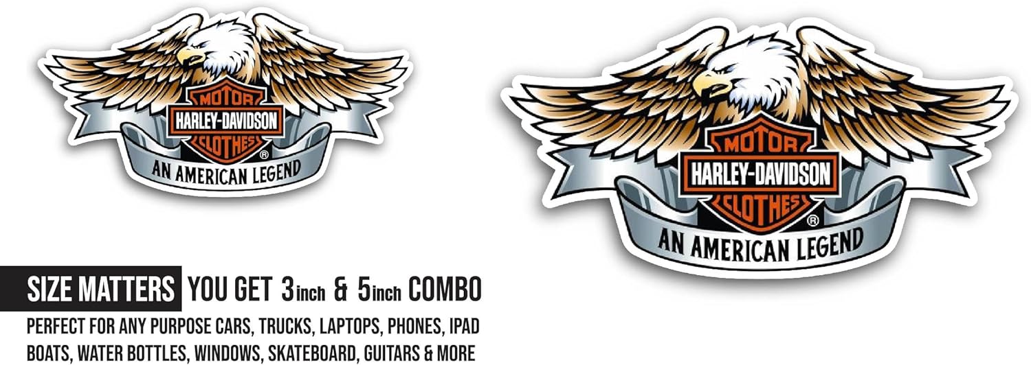 2 (Pieces) 3" and 5" an American Legend Sticker, Waterproof Vinyl Decals for Many Purpose Like Cars, Trucks, Laptops, Phones, Windows and More