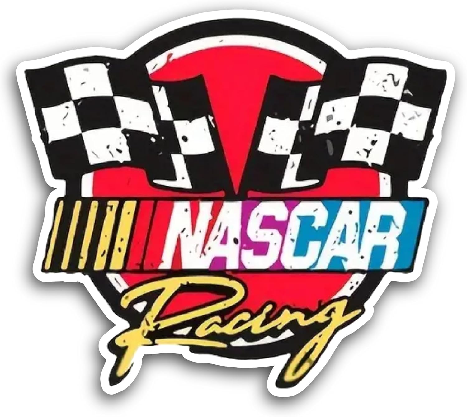 2 (Pieces) 3" and 5" Nascar Racing Sticker, Waterproof Vinyl Decals for Many Purpose Like Cars, Trucks, Laptops, Phones, Windows and More