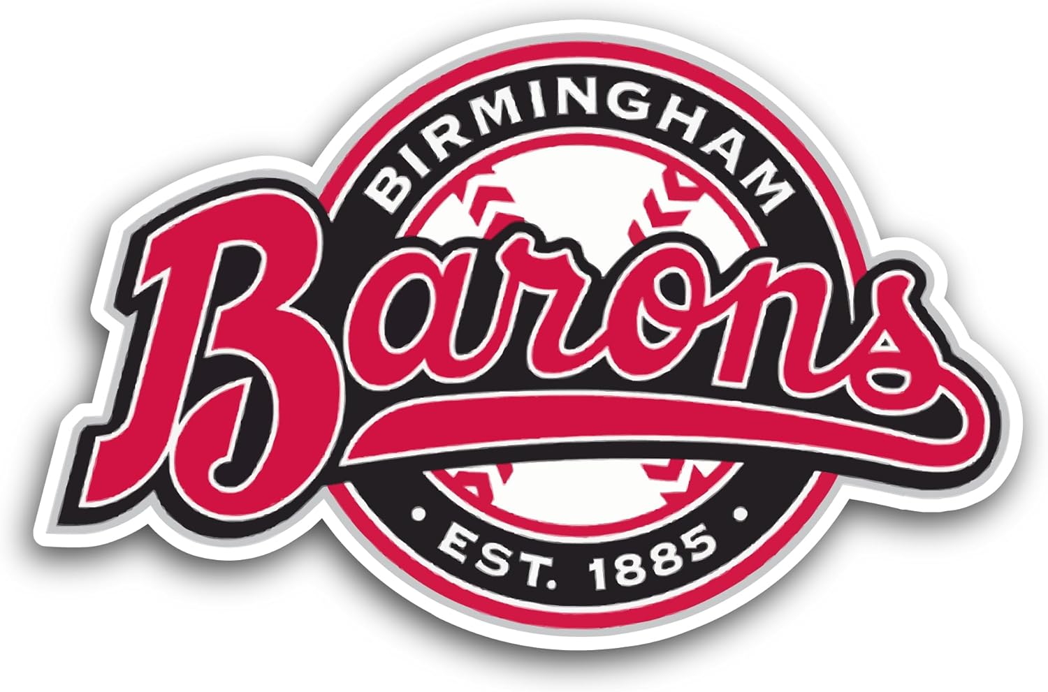 2 (Pieces) 3" and 5" Birmingham Bar0ns Sticker, Waterproof Vinyl Decals for Many Purpose Like Cars, Trucks, Laptops, Phones, Windows and More