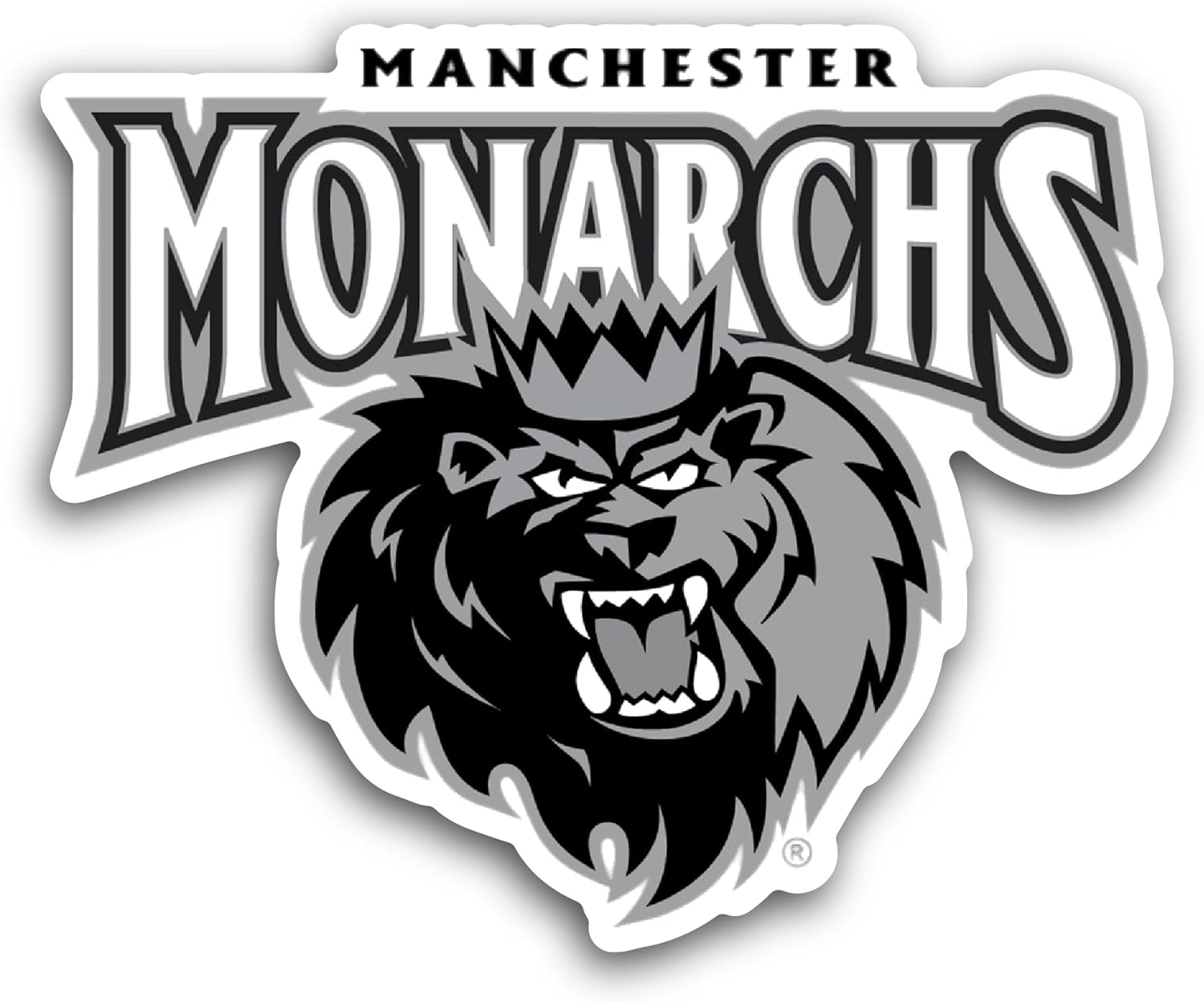 2 (Pieces) 3" and 5" Manchester M0narchs Sticker, Waterproof Vinyl Decals for Many Purpose Like Cars, Trucks, Laptops, Phones, Windows and More