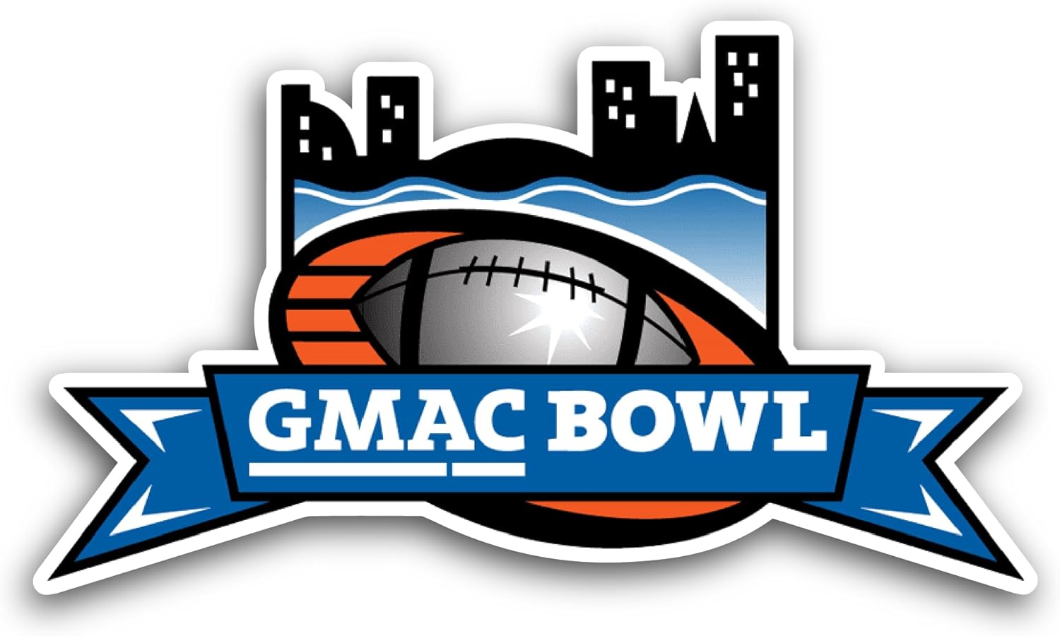 2 (Pieces) 3" and 5" GMAC B0wl Sticker, Waterproof Vinyl Decals for Many Purpose Like Cars, Trucks, Laptops, Phones, Windows and More