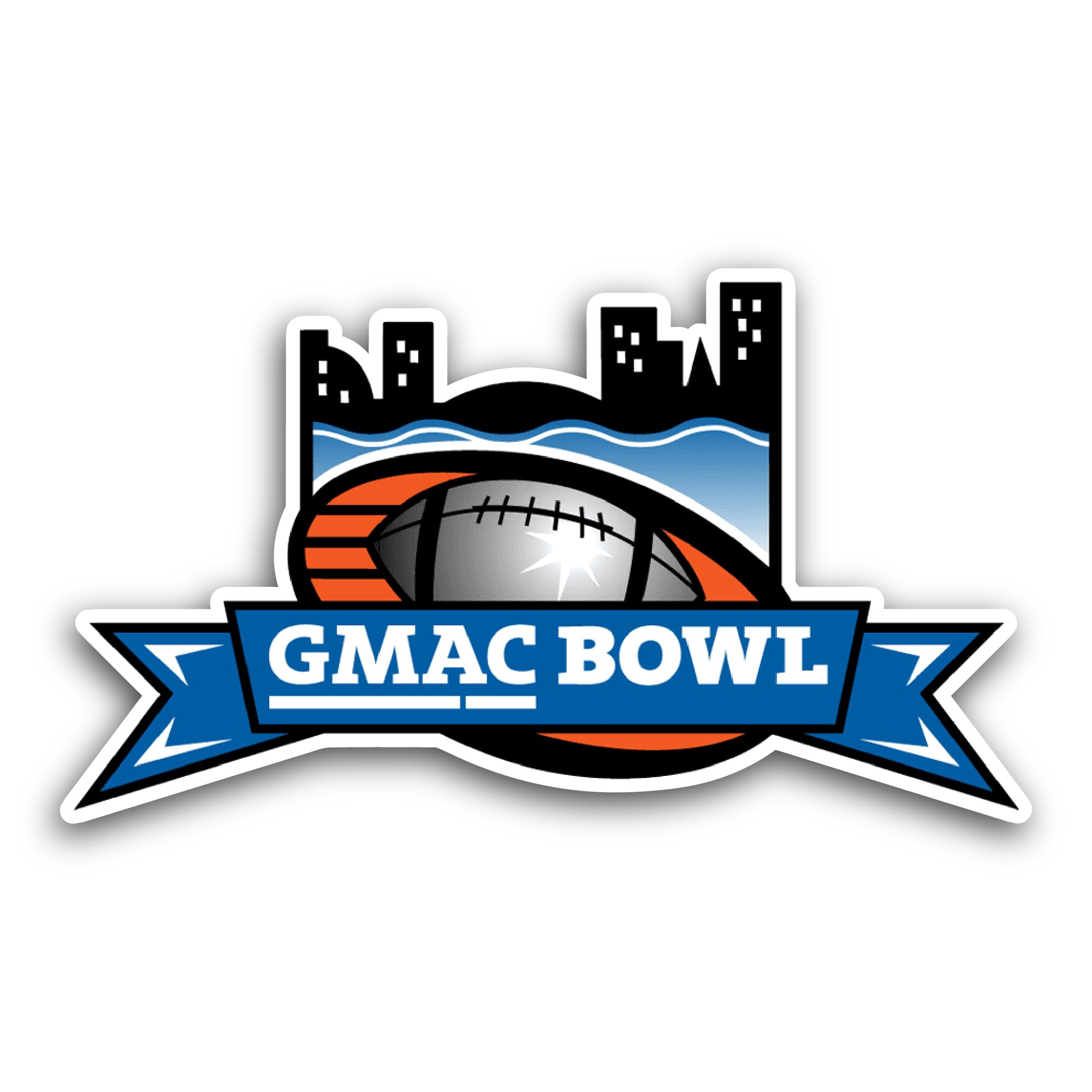 2 (Pieces) 3" and 5" GMAC B0wl Sticker, Waterproof Vinyl Decals for Many Purpose Like Cars, Trucks, 