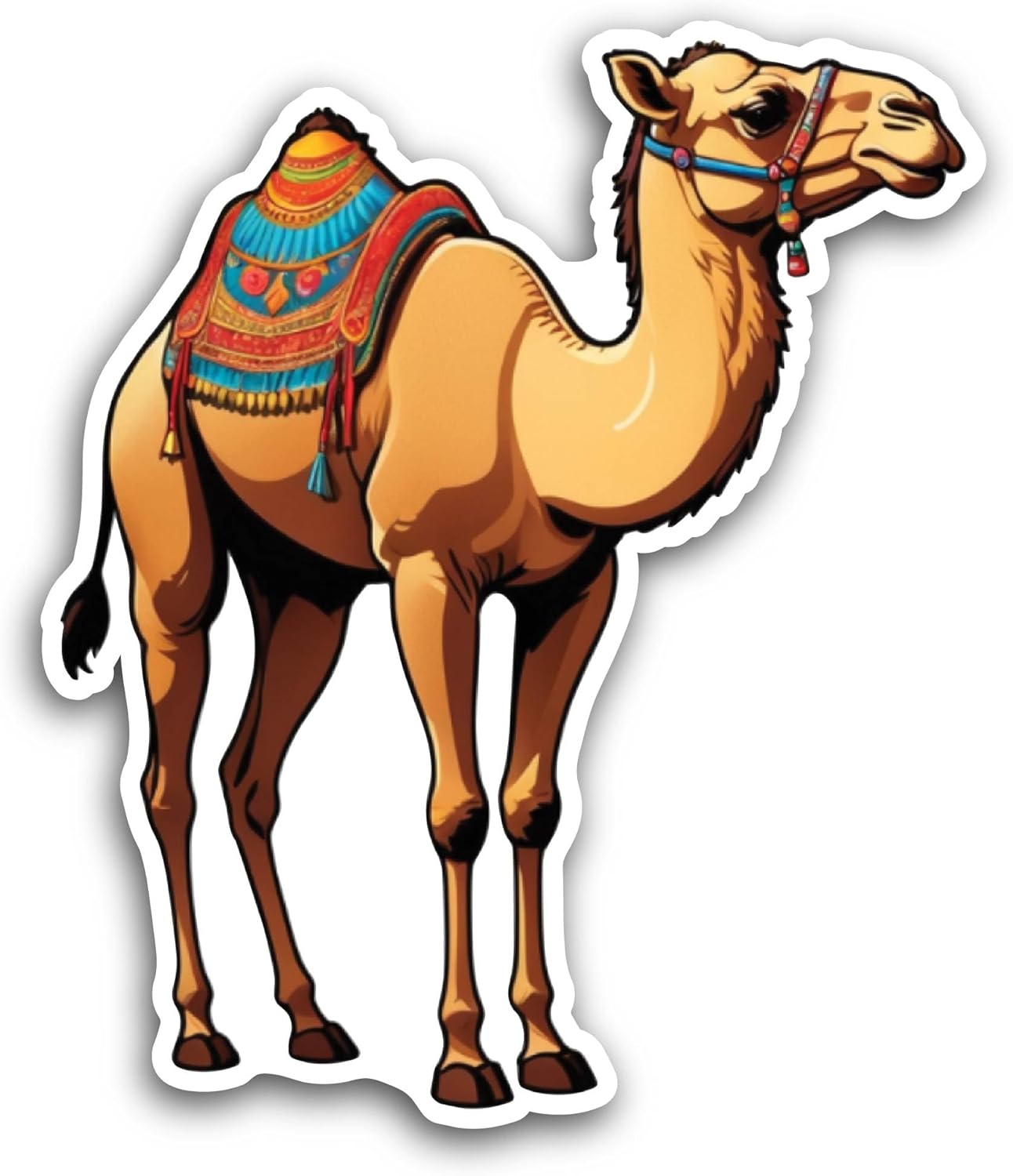 2 (Pieces) 3" and 5" Camel Sticker, Waterproof Vinyl Decals for Many Purpose Like Cars, Trucks, Laptops, Phones, Windows and More