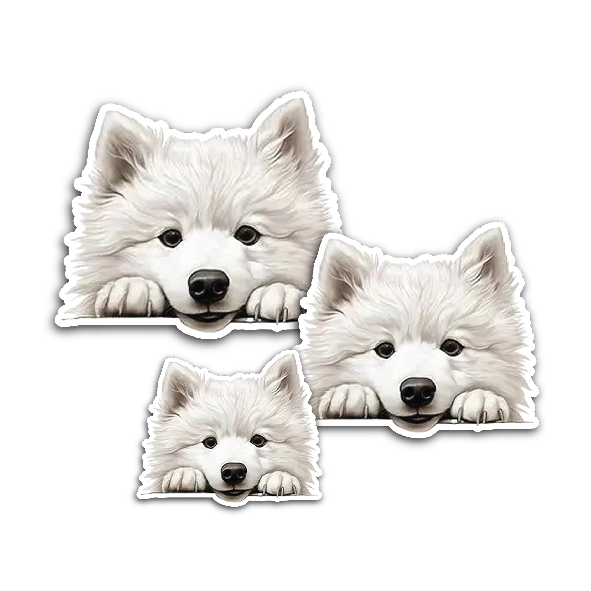 2 (Pieces) 3" and 5" Cartoon Ghost Sticker, Waterproof Vinyl Decals for Many Purpose Like Cars, Truc