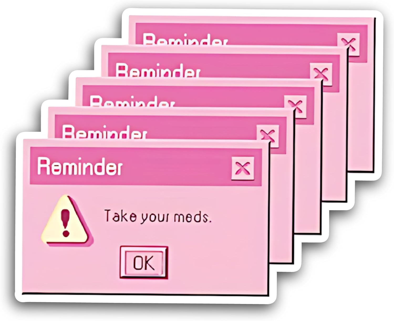 2 (Pieces) 3" and 5" Reminder Sticker, Waterproof Vinyl Decals for Many Purpose Like Cars, Trucks, Laptops, Phones, Windows and More