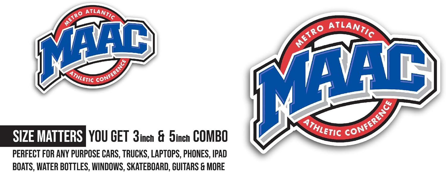 2 (Pieces) 3" and 5" MAAC Sticker, Waterproof Vinyl Decals for Many Purpose Like Cars, Trucks, Laptops, Phones, Windows and More