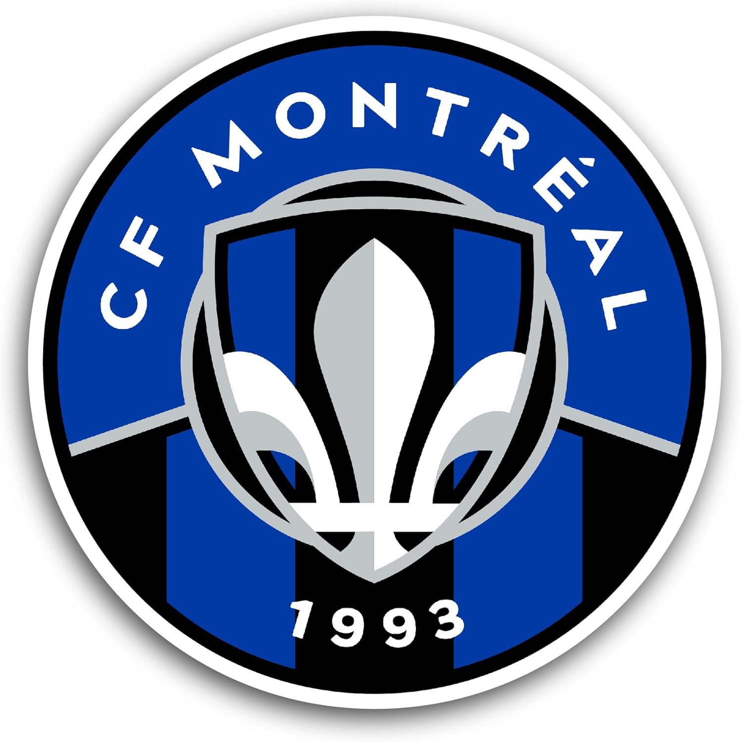 2 (Pieces) 3" and 5" CF M0ntreal Sticker, Waterproof Vinyl Decals for Many Purpose Like Cars, Trucks, Laptops, Phones, Windows and More