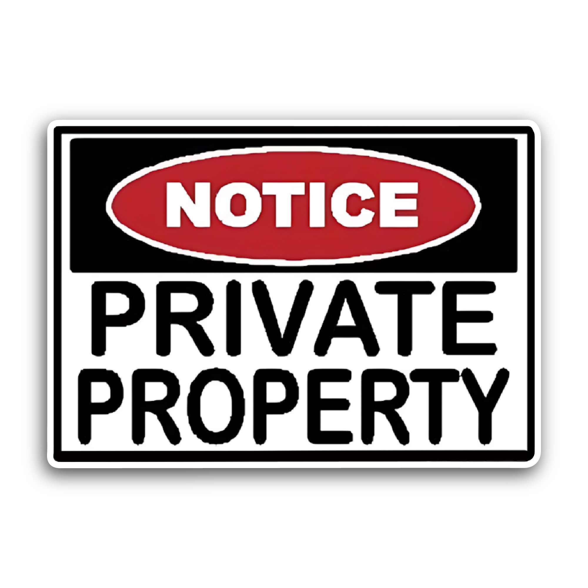 2 (Pieces) 3" and 5" Private Property Sticker, Waterproof Vinyl Decals for Many Purpose Like Cars, T