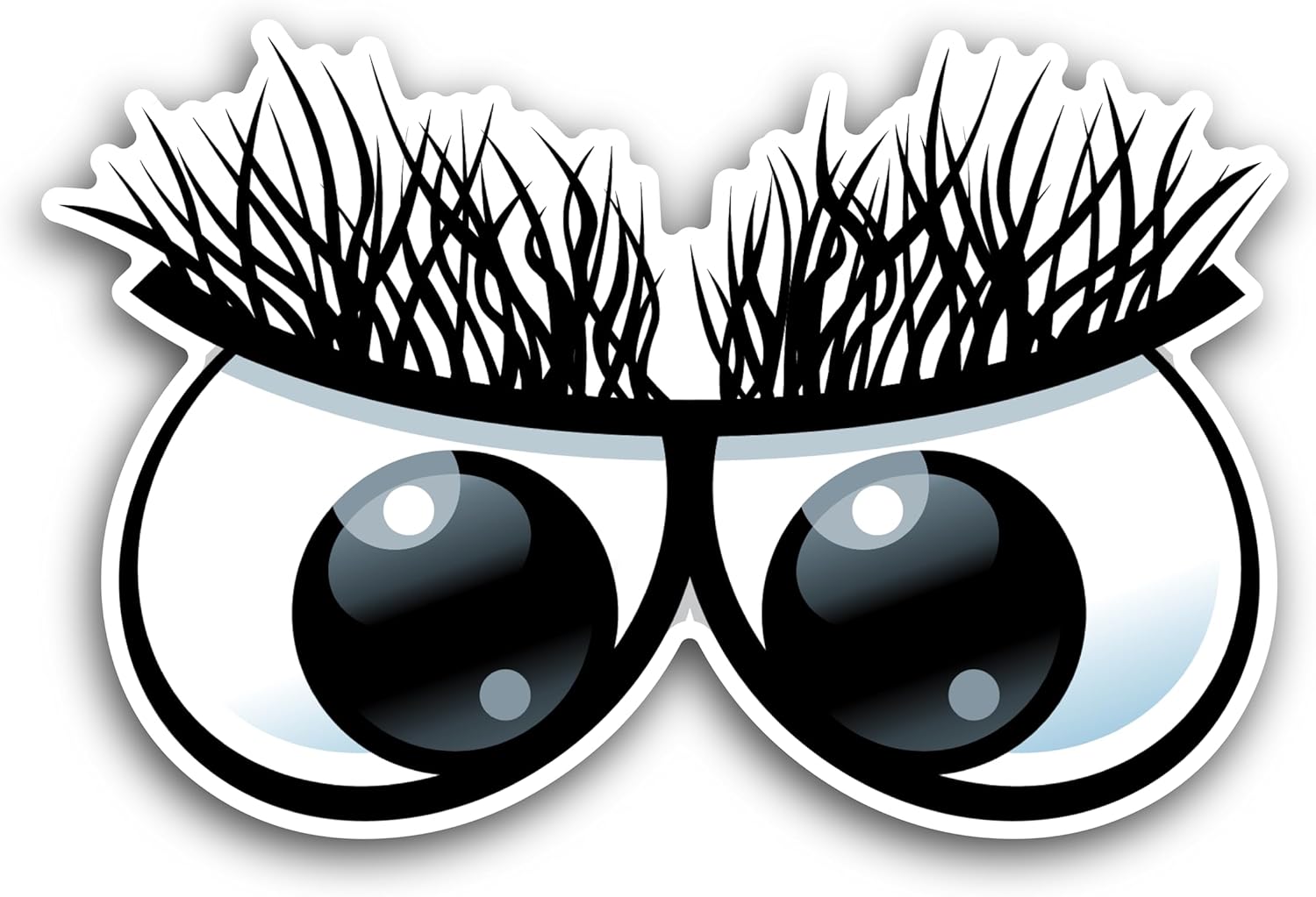 2 (Pieces) 3"" and 5"" iPhone Eye Decal Sticker, Waterproof Vinyl Decals for Many Purpose Like Cars, Trucks, Laptops, Phones, Windows and More, FBA-08