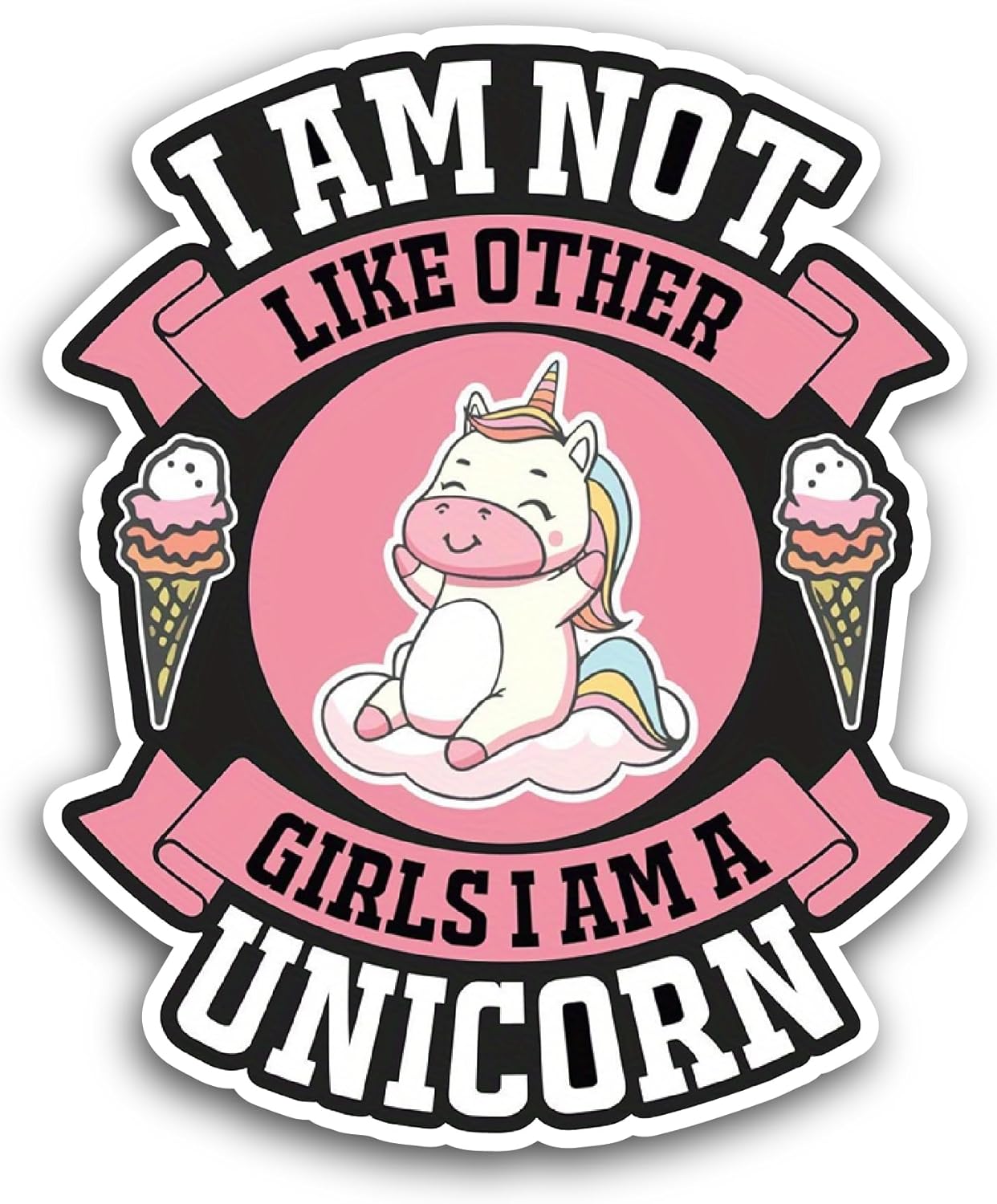 2 (Pieces) 3" and 5" I am Not Like Other Sticker, Waterproof Vinyl Decals for Many Purpose Like Cars, Trucks, Laptops, Phones, Windows and More