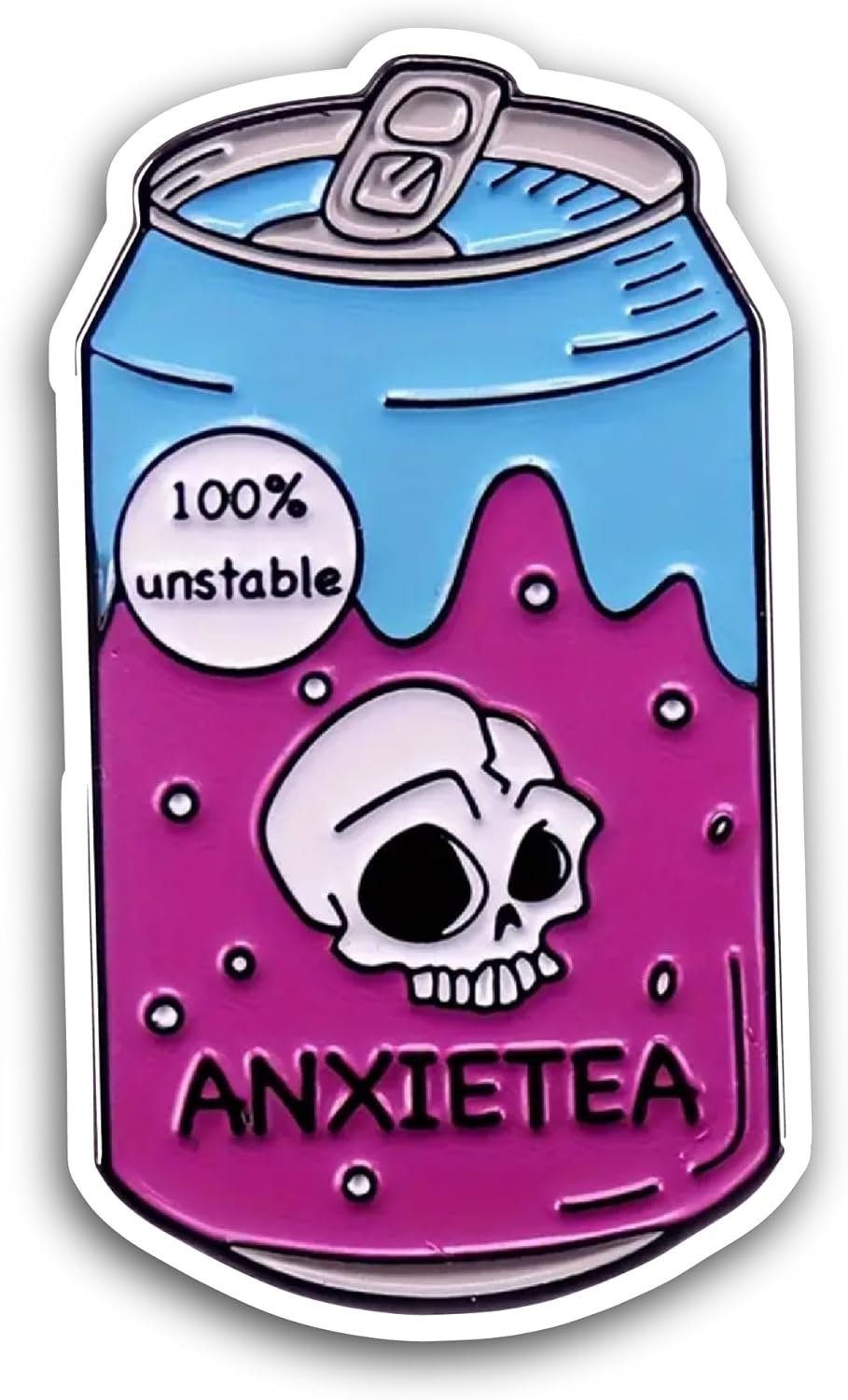 2 (Pieces) 3" and 5" Soda can with Skull Sticker, Waterproof Vinyl Decals for Many Purpose Like Cars, Trucks, Laptops, Phones, Windows and More