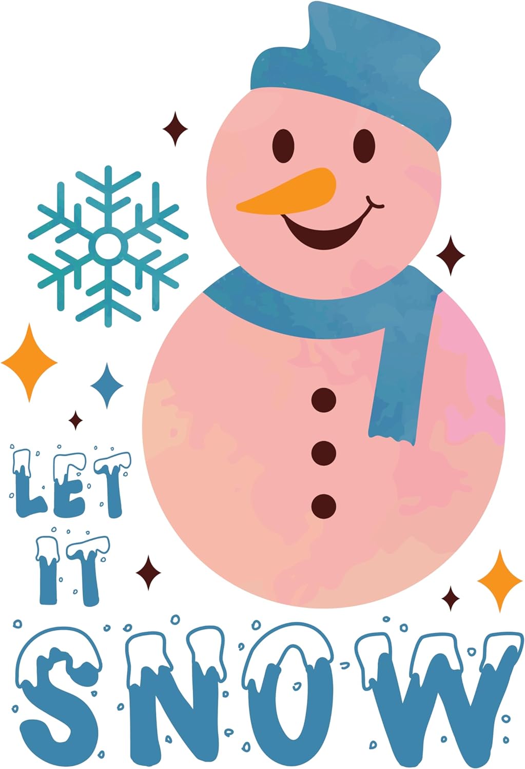 Inspirational Quote Let It Snow Beautiful Icon Motivational Sticker Vinyl Decal Motivation Stickers- 5" Vinyl Sticker Waterproof