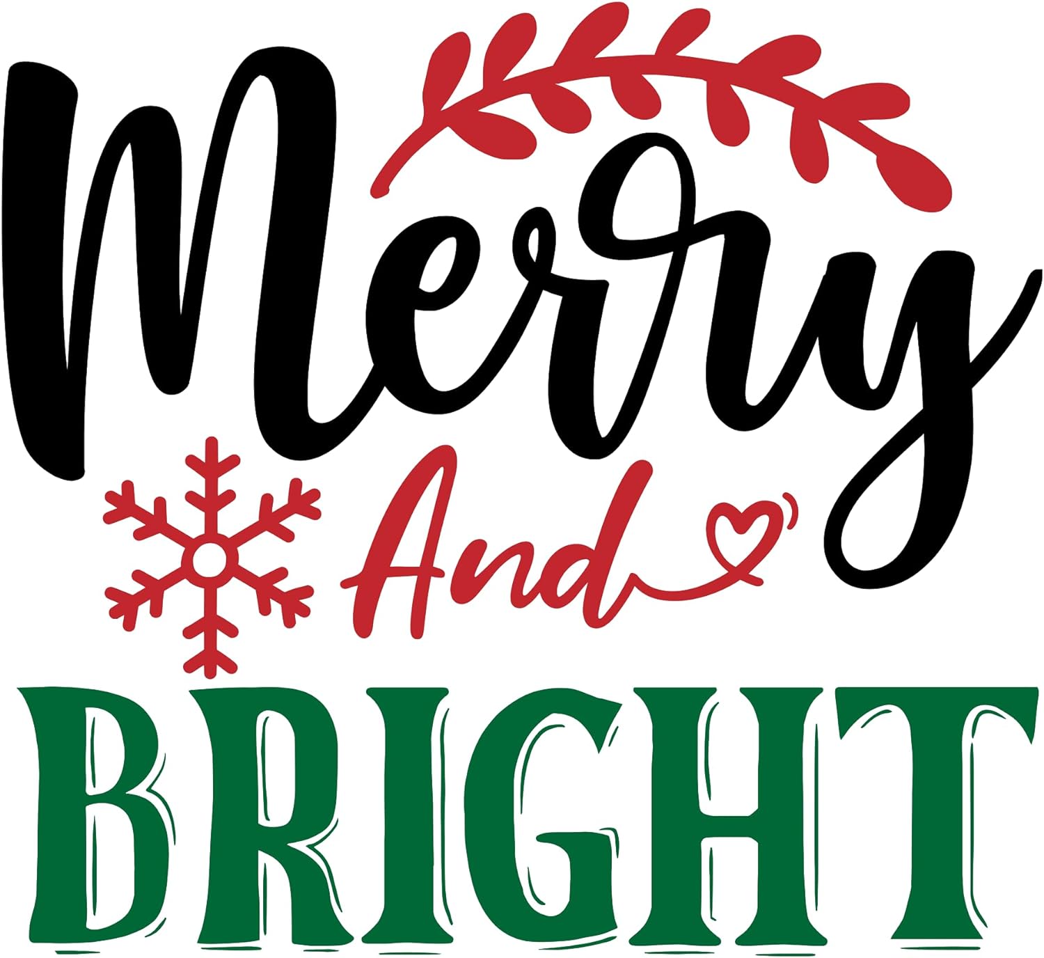 Inspirational Quote Merry and Bright Motivational Sticker Vinyl Decal Motivation Stickers- 5" Vinyl Sticker Waterproof