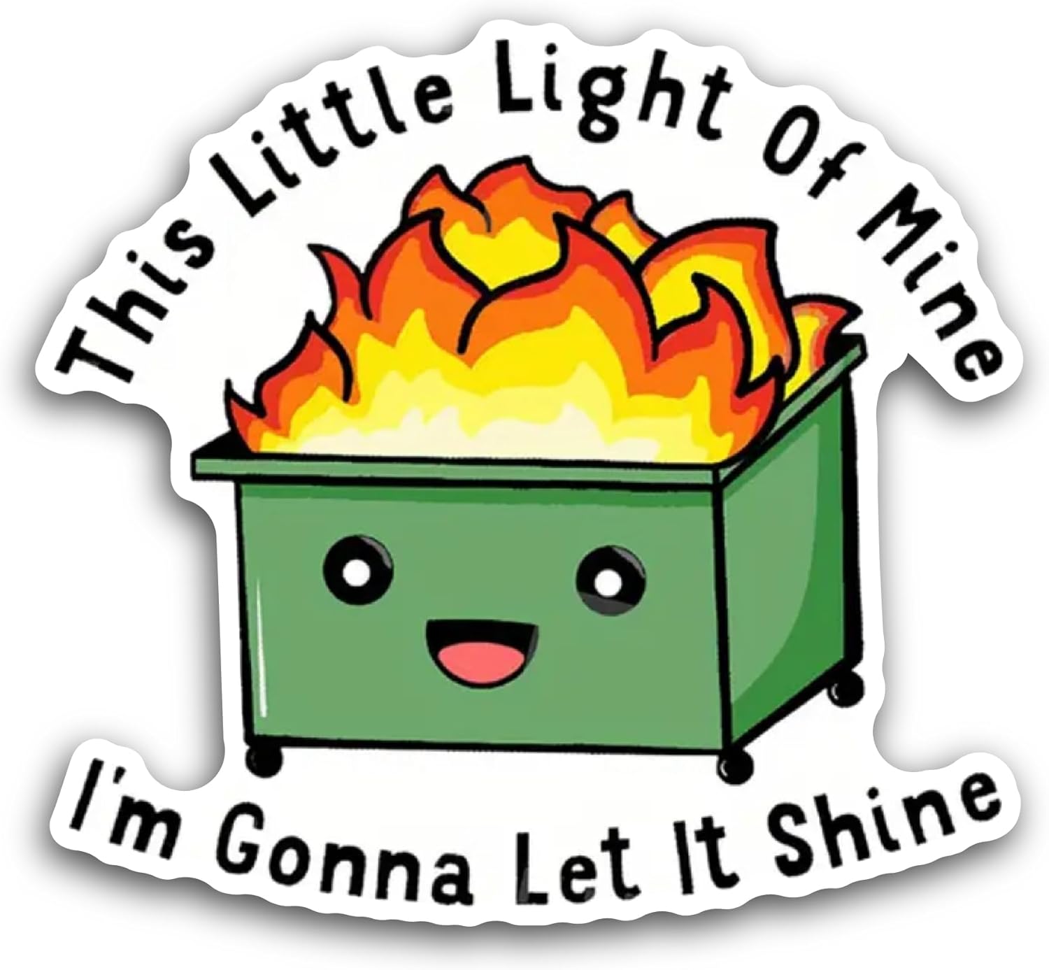 2 (Pieces) 3" and 5" This Little Light of Mine Sticker, Waterproof Vinyl Decals for Many Purpose Like Cars, Trucks, Laptops, Phones, Windows and More