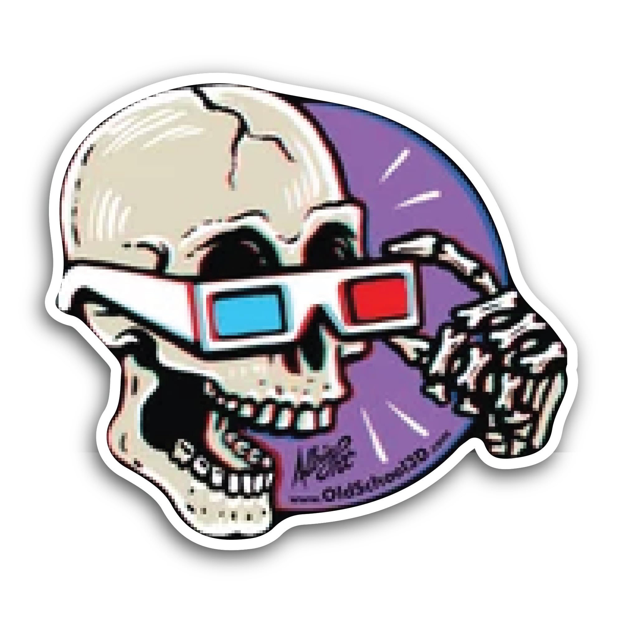 2 (Pieces) 2" and 3" Stylized Black Text with Flame Embellishment Sticker, Waterproof Vinyl Decals f