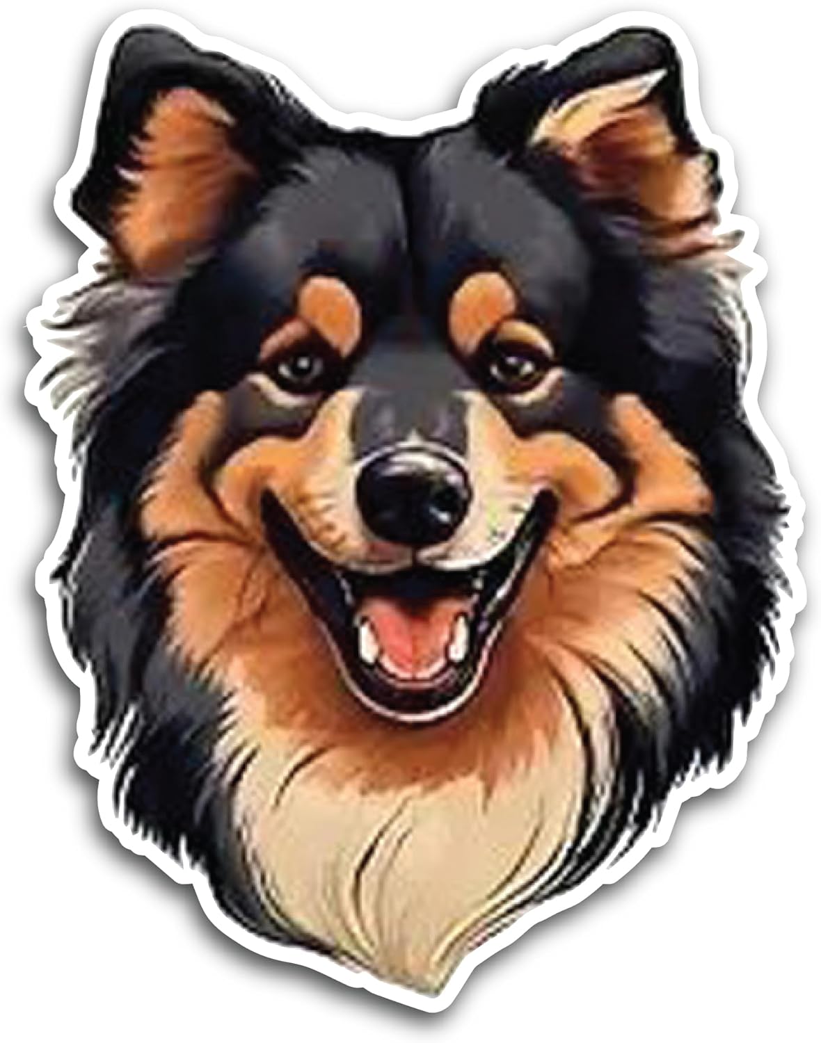 2 (Pieces) 3" and 5" Wolf Like Dog Looking Sticker, Waterproof Vinyl Decals for Many Purpose Like Cars, Trucks, Laptops, Phones, Windows and More