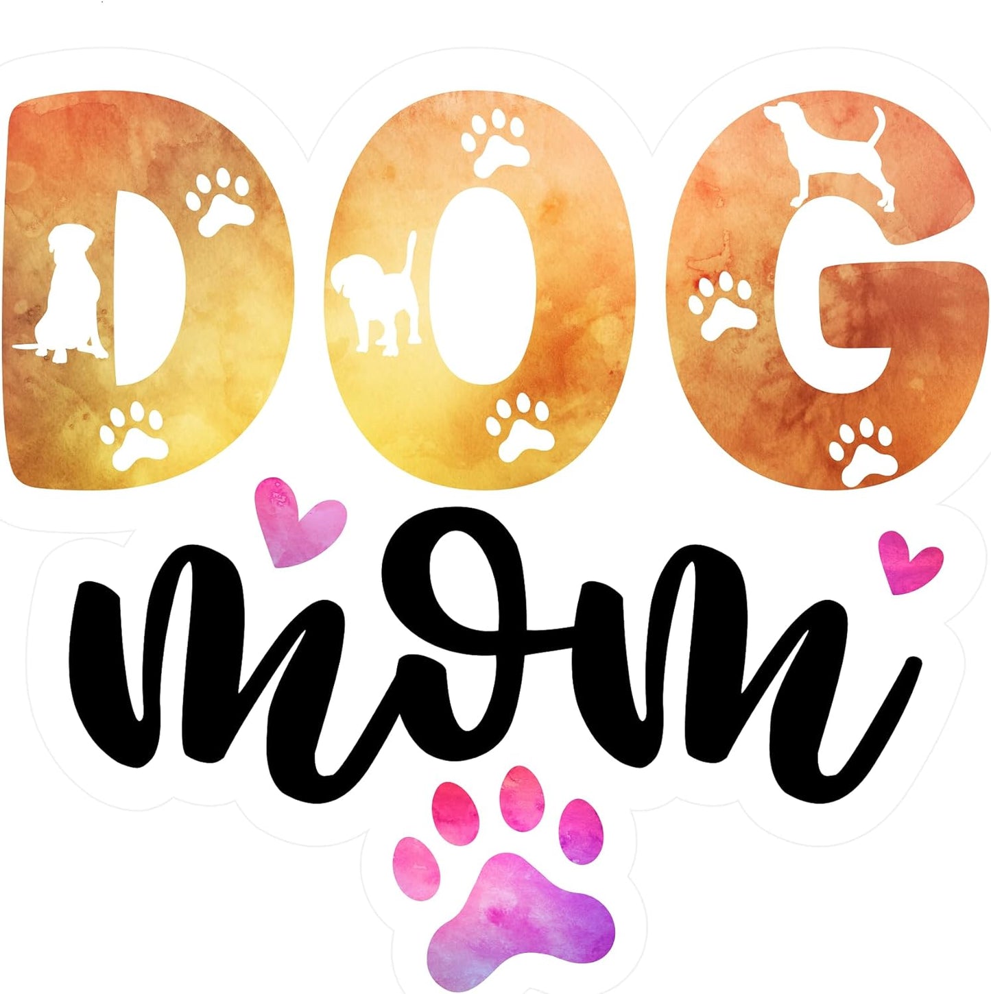 Inspirational Quote "Dog Mom" Motivational Sticker Vinyl Decal Motivation Stickers- 5" Vinyl Sticker Waterproof