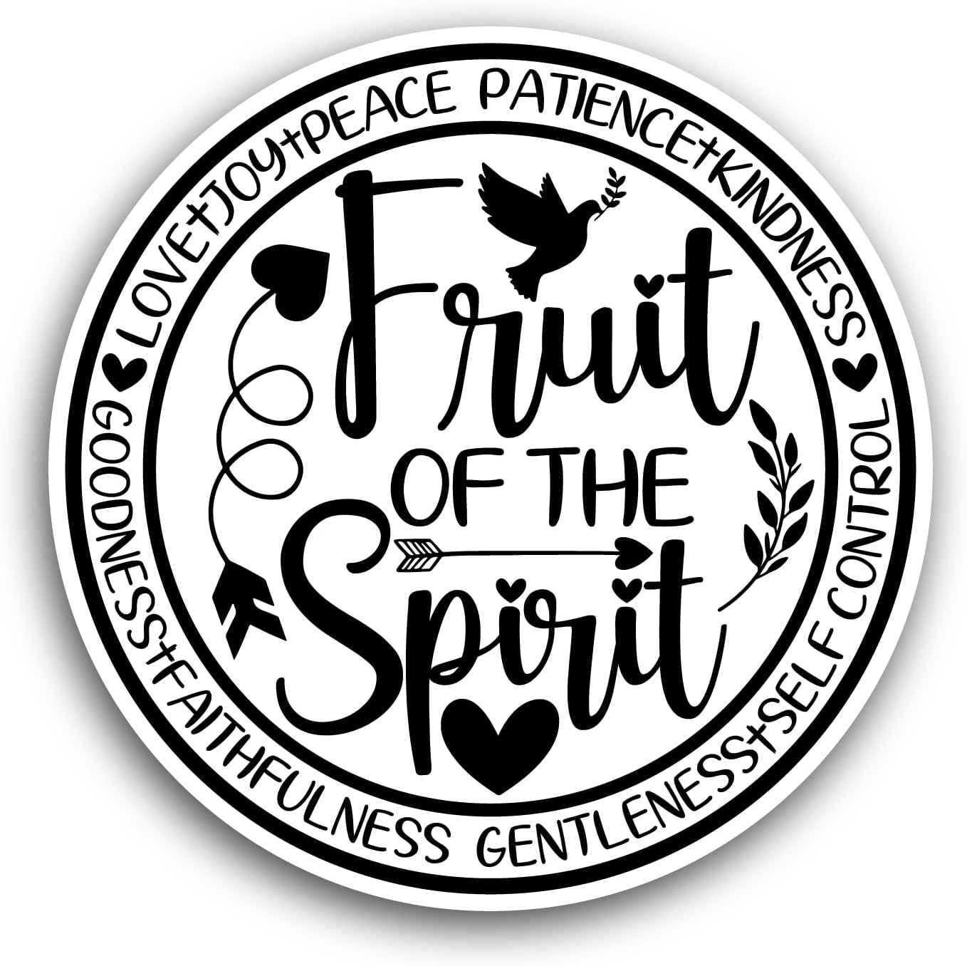 2 (Pieces) 3" and 5" Fruit Spirit Sticker, Waterproof Vinyl Decals for Many Purpose Like Cars, Trucks, Laptops, Phones, Windows and More