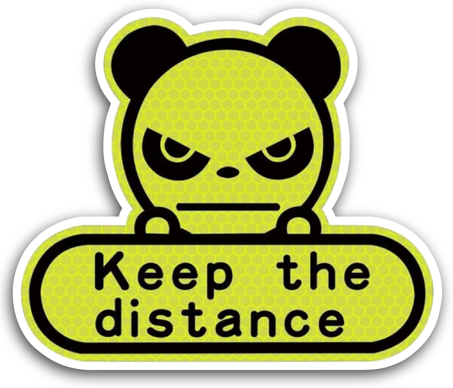 2 (Pieces) 3" and 5" Keep The Distance Sticker, Waterproof Vinyl Decals for Many Purpose Like Cars, Trucks, Laptops, Phones, Windows and More