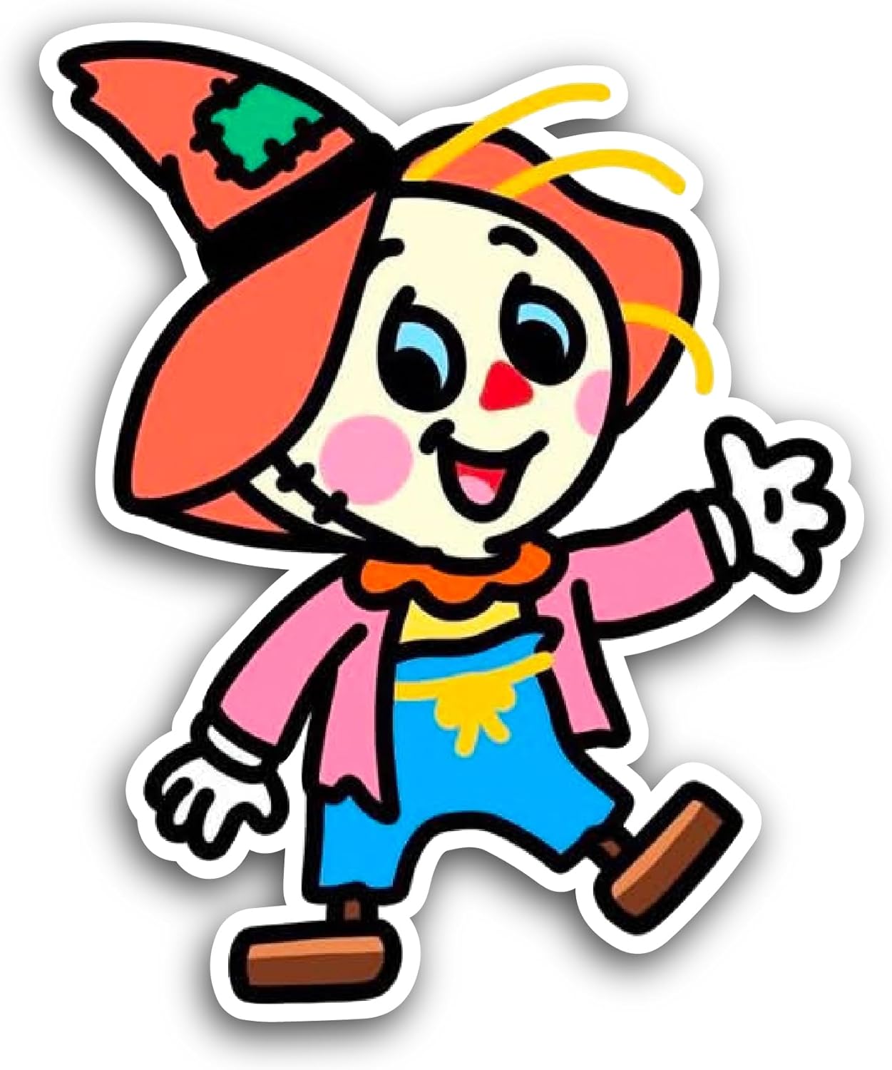 2 (Pieces) 3" and 5" Cute Clown Sticker, Waterproof Vinyl Decals for Many Purpose Like Cars, Trucks, Laptops, Phones, Windows and More