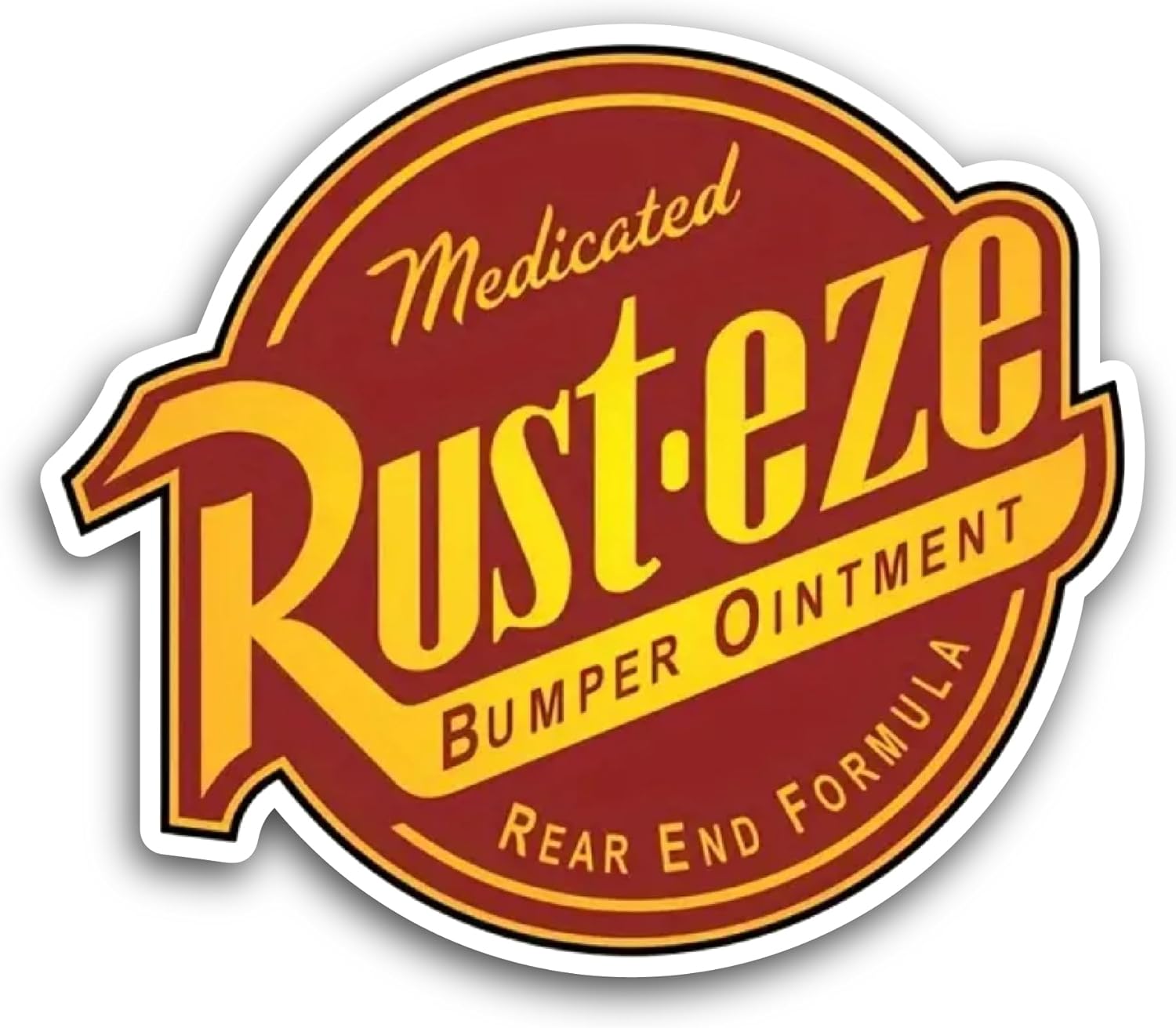 2 (Pieces) 3" and 5" Rusteze Sticker, Waterproof Vinyl Decals for Many Purpose Like Cars, Trucks, Laptops, Phones, Windows and More