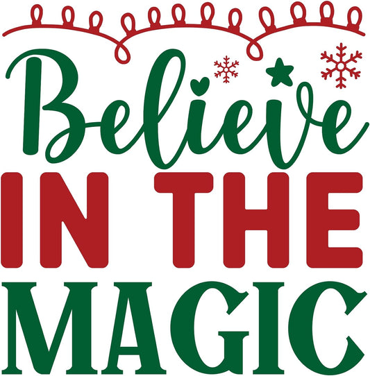 Inspirational Quote Believe in The Magic Motivational Sticker Vinyl Decal Motivation Stickers- 5" Vinyl Sticker Waterproof