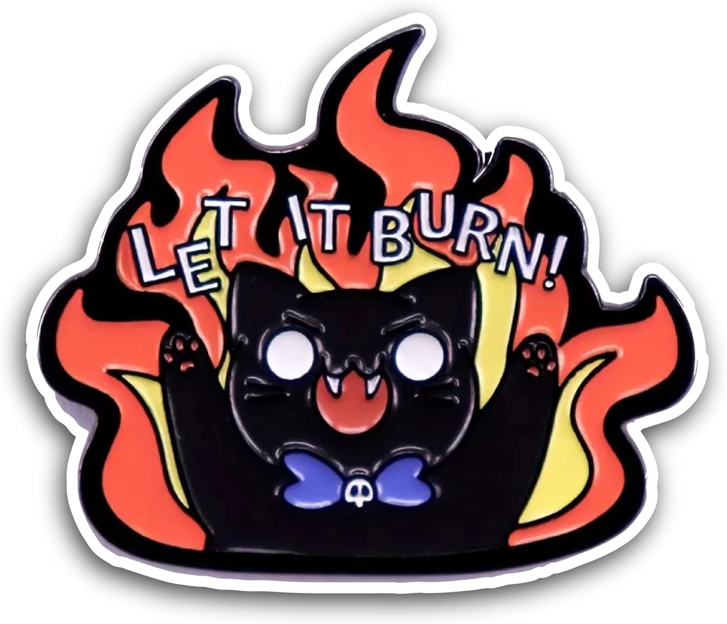 2 (Pieces) 3" and 5" Let It Burn Sticker, Waterproof Vinyl Decals for Many Purpose Like Cars, Trucks, Laptops, Phones, Windows and More