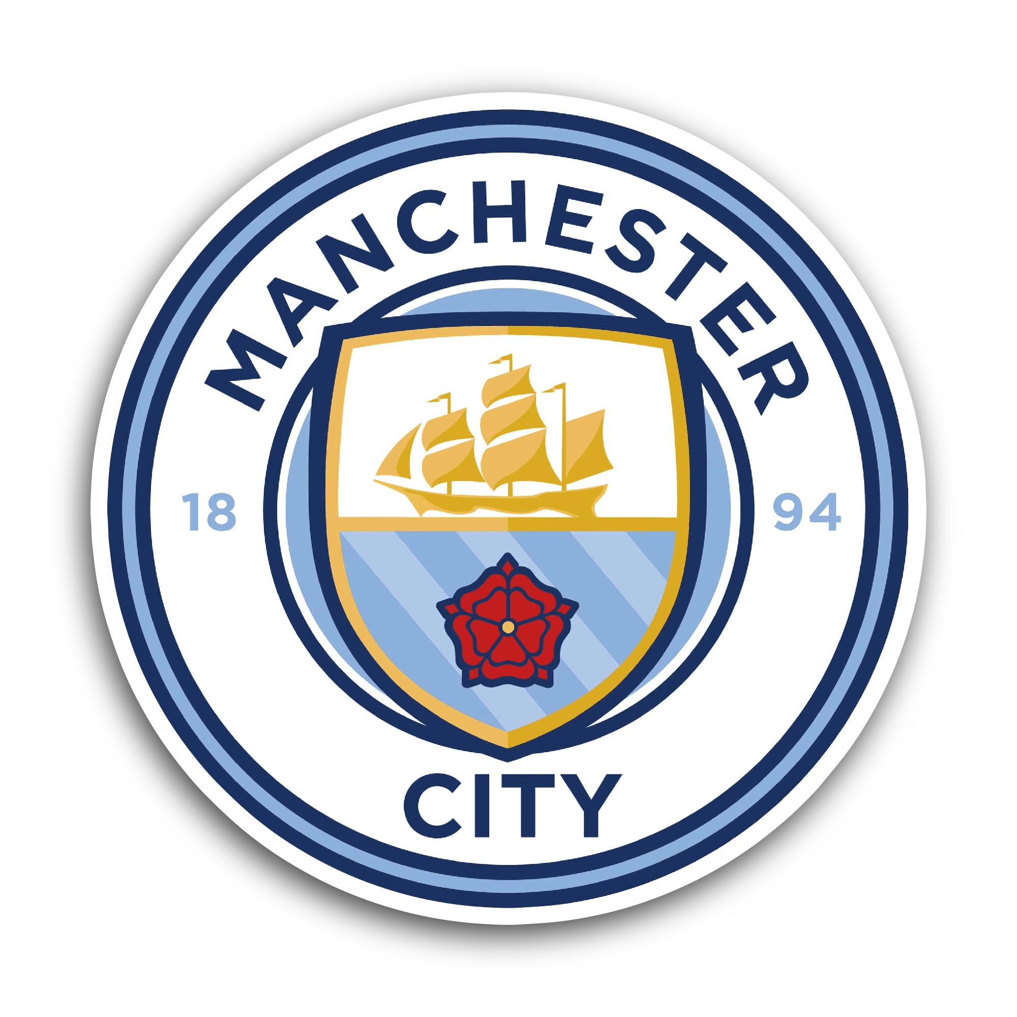 2 (Pieces) 3" and 5" Manchester Sticker, Waterproof Vinyl Decals for Many Purpose Like Cars, Trucks,