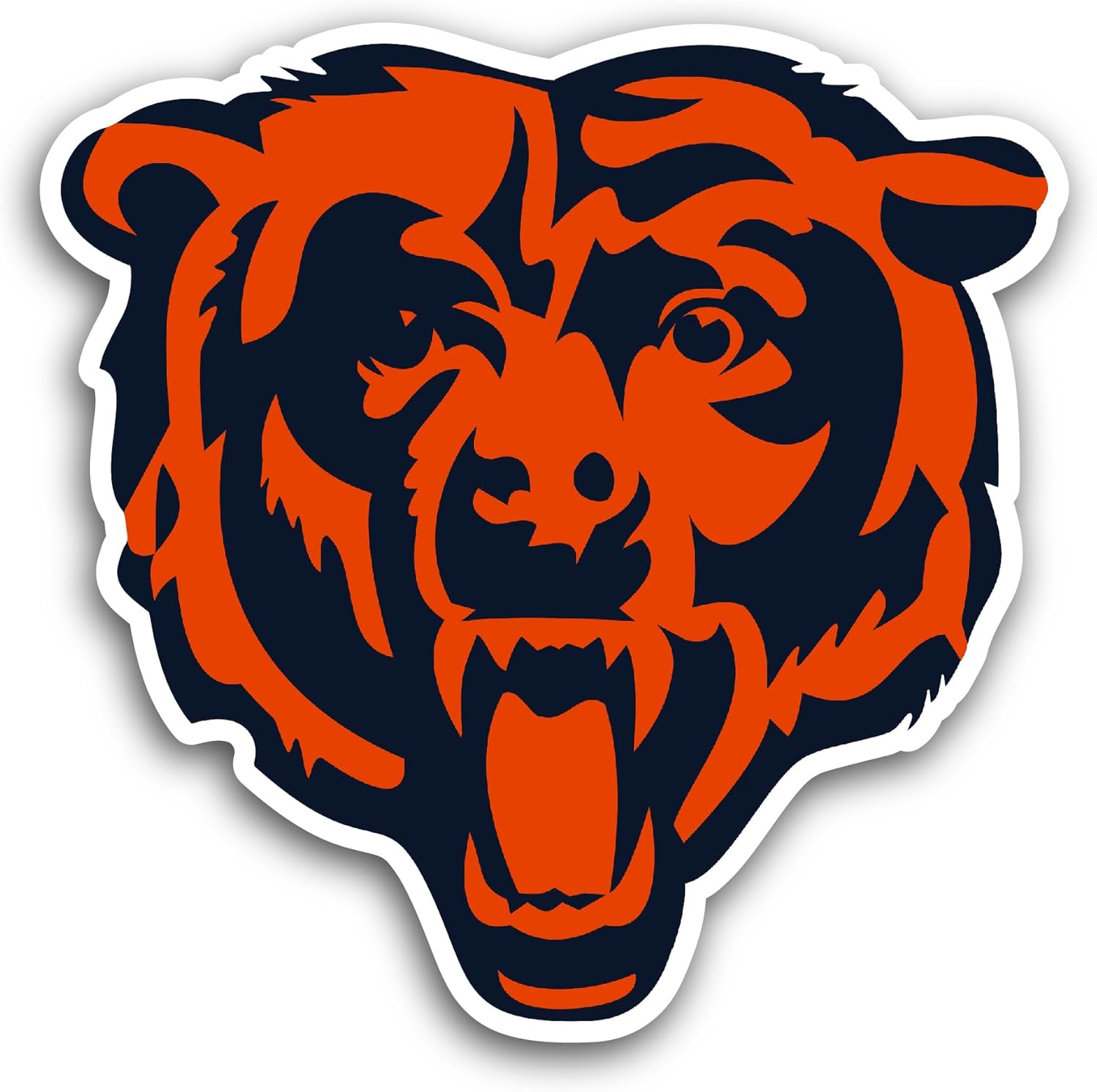 2 (Pieces) 3" and 5" Chicag0 Bears Decal Sticker, Waterproof Vinyl Decals for Many Purpose Like Cars, Trucks, Laptops, Phones, Windows and More