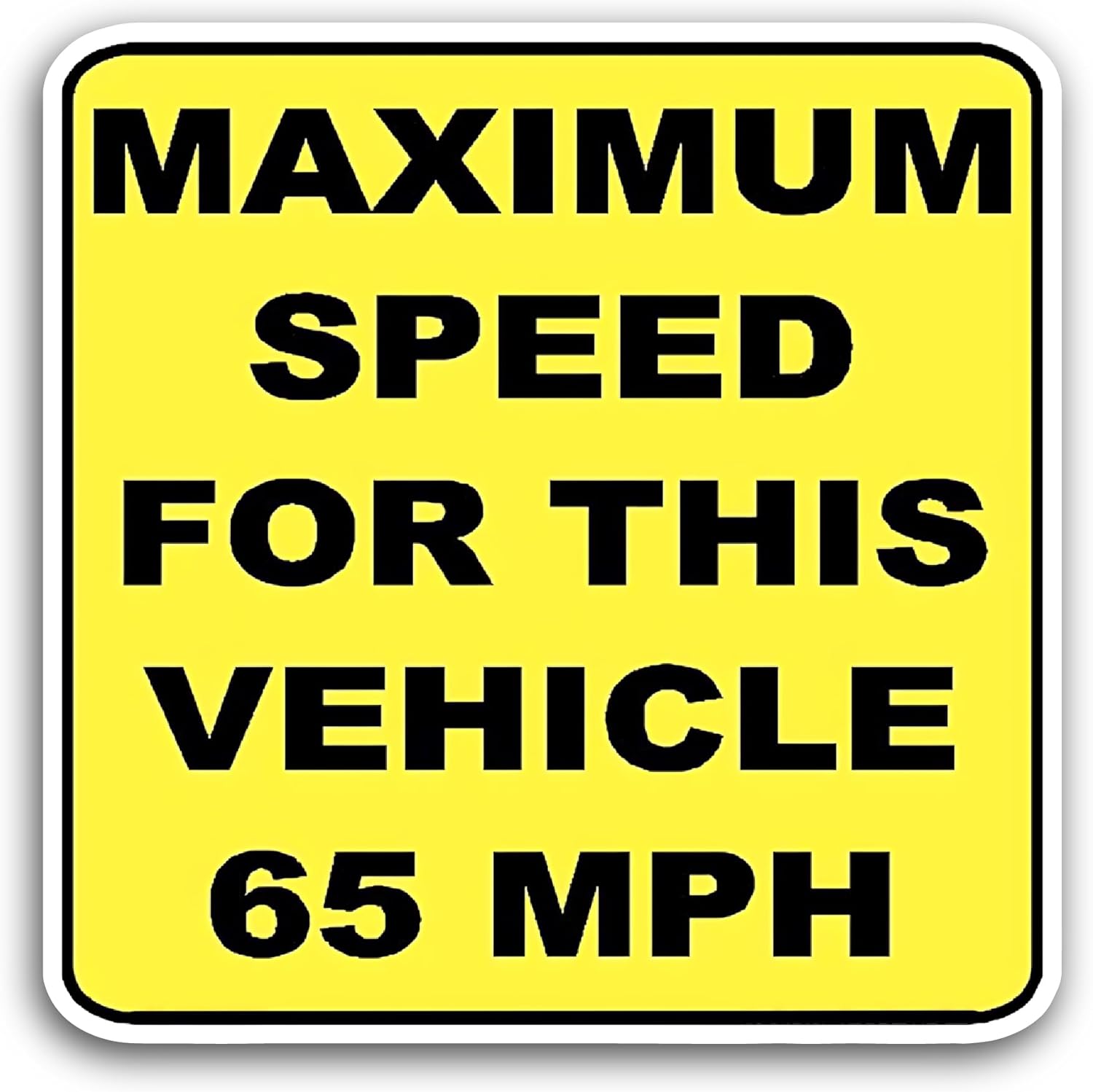 2 (Pieces) 3" and 5" Maximum Speed Sticker, Waterproof Vinyl Decals for Many Purpose Like Cars, Trucks, Laptops, Phones, Windows and More