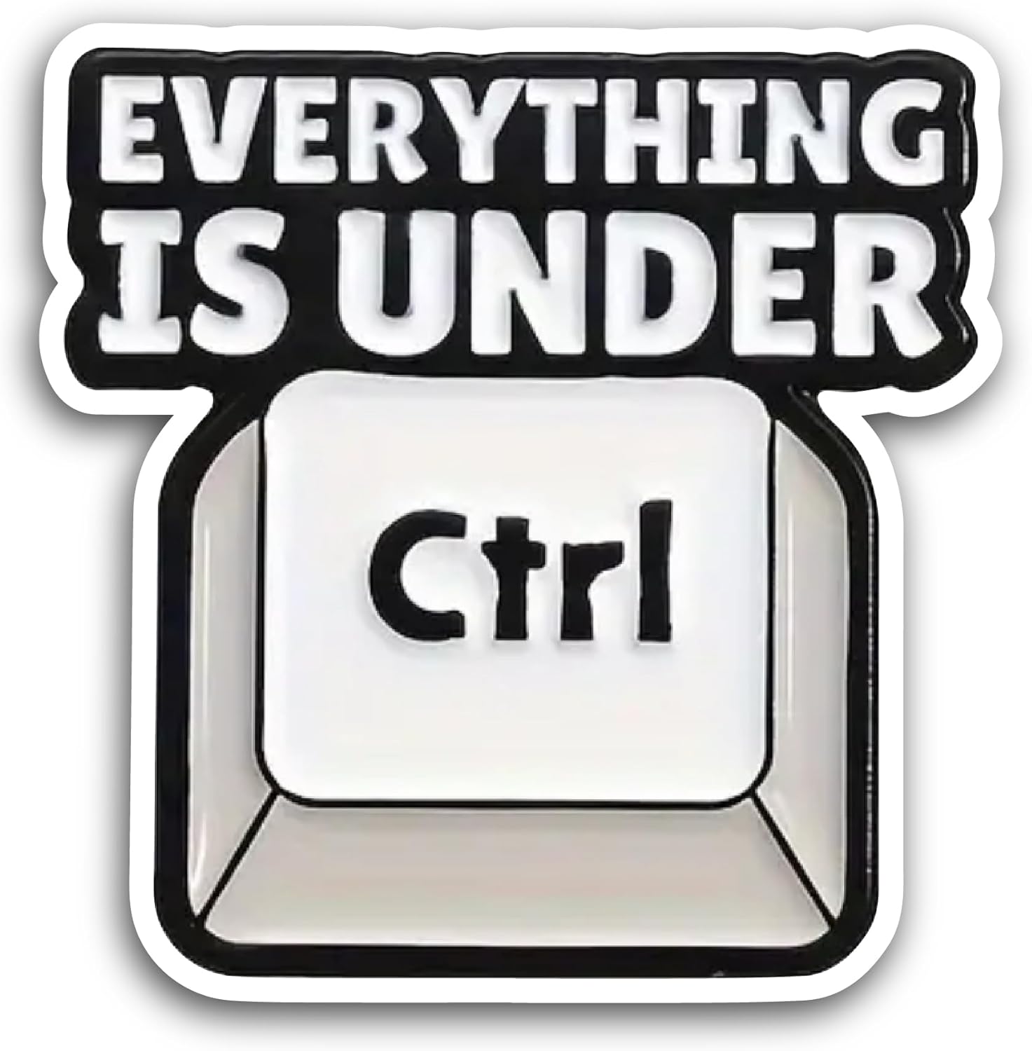2 (Pieces) 3" and 5" Everything is Under Sticker, Waterproof Vinyl Decals for Many Purpose Like Cars, Trucks, Laptops, Phones, Windows and More