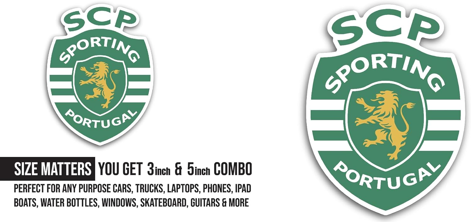 2 (Pieces) 3" and 5" Sporting Sticker, Waterproof Vinyl Decals for Many Purpose Like Cars, Trucks, Laptops, Phones, Windows and More