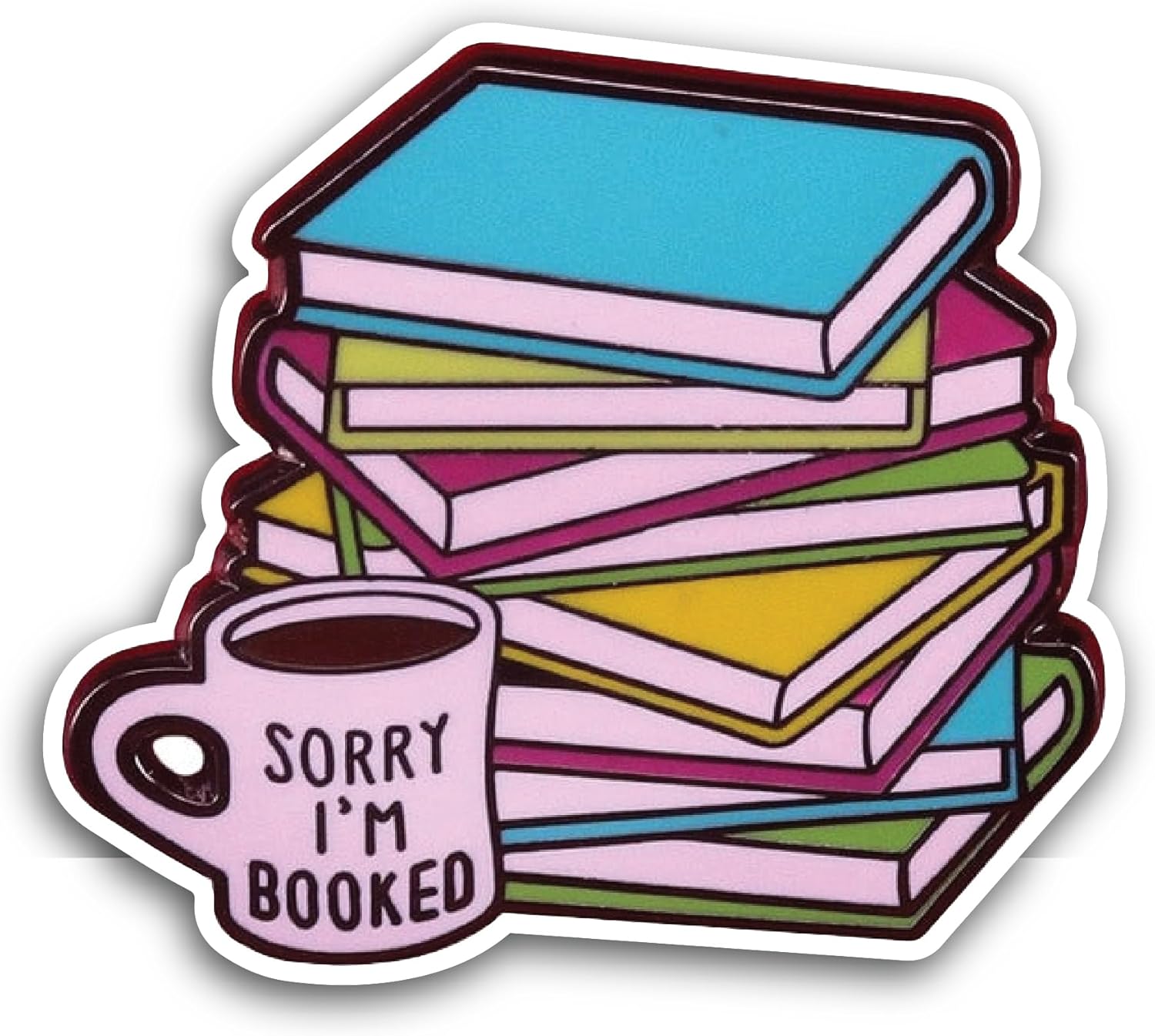 2 (Pieces) 3" and 5" Sorry I'm Booked Sticker, Waterproof Vinyl Decals for Many Purpose Like Cars, Trucks, Laptops, Phones, Windows and More