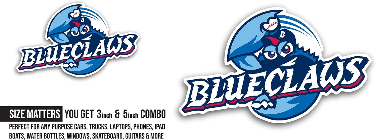 2 (Pieces) 3" and 5" Blue Cl@ws Sticker, Waterproof Vinyl Decals for Many Purpose Like Cars, Trucks, Laptops, Phones, Windows and More