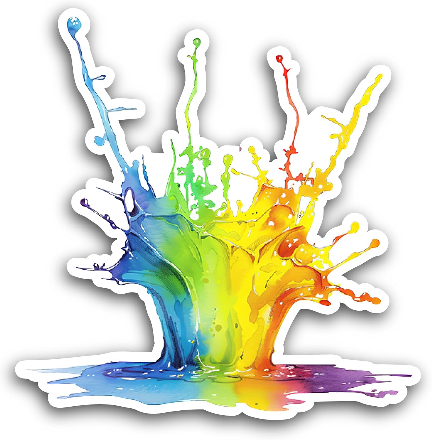 2 (Pieces) 3" and 5" Paint Stain Sticker, Waterproof Vinyl Decals for Many Purpose Like Cars, Trucks, Laptops, Phones, Windows and More