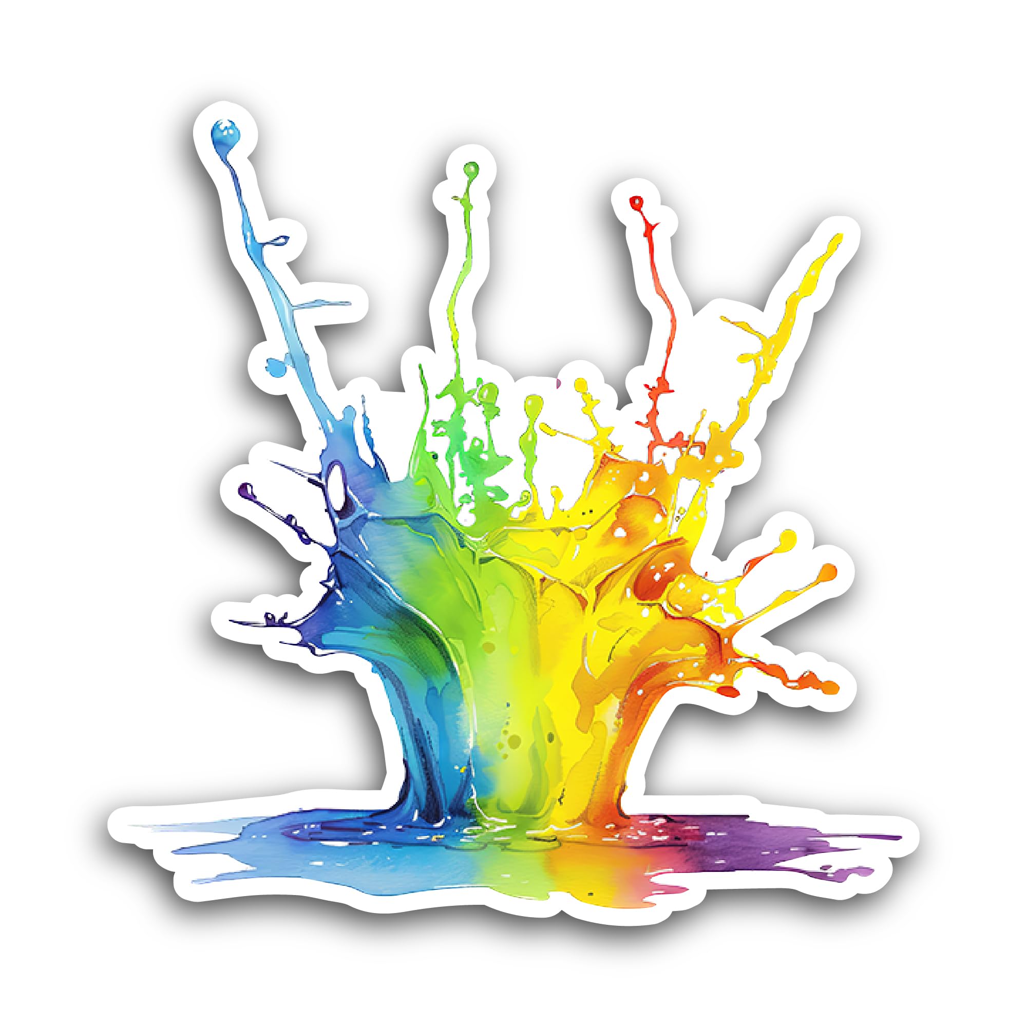 2 (Pieces) 3" and 5" Paint Stain Sticker, Waterproof Vinyl Decals for Many Purpose Like Cars, Trucks