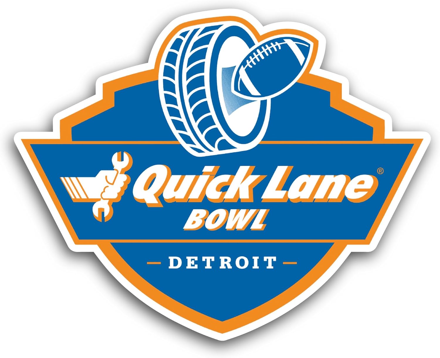 2 (Pieces) 3" and 5" Quick Lane B0wl Sticker, Waterproof Vinyl Decals for Many Purpose Like Cars, Trucks, Laptops, Phones, Windows and More