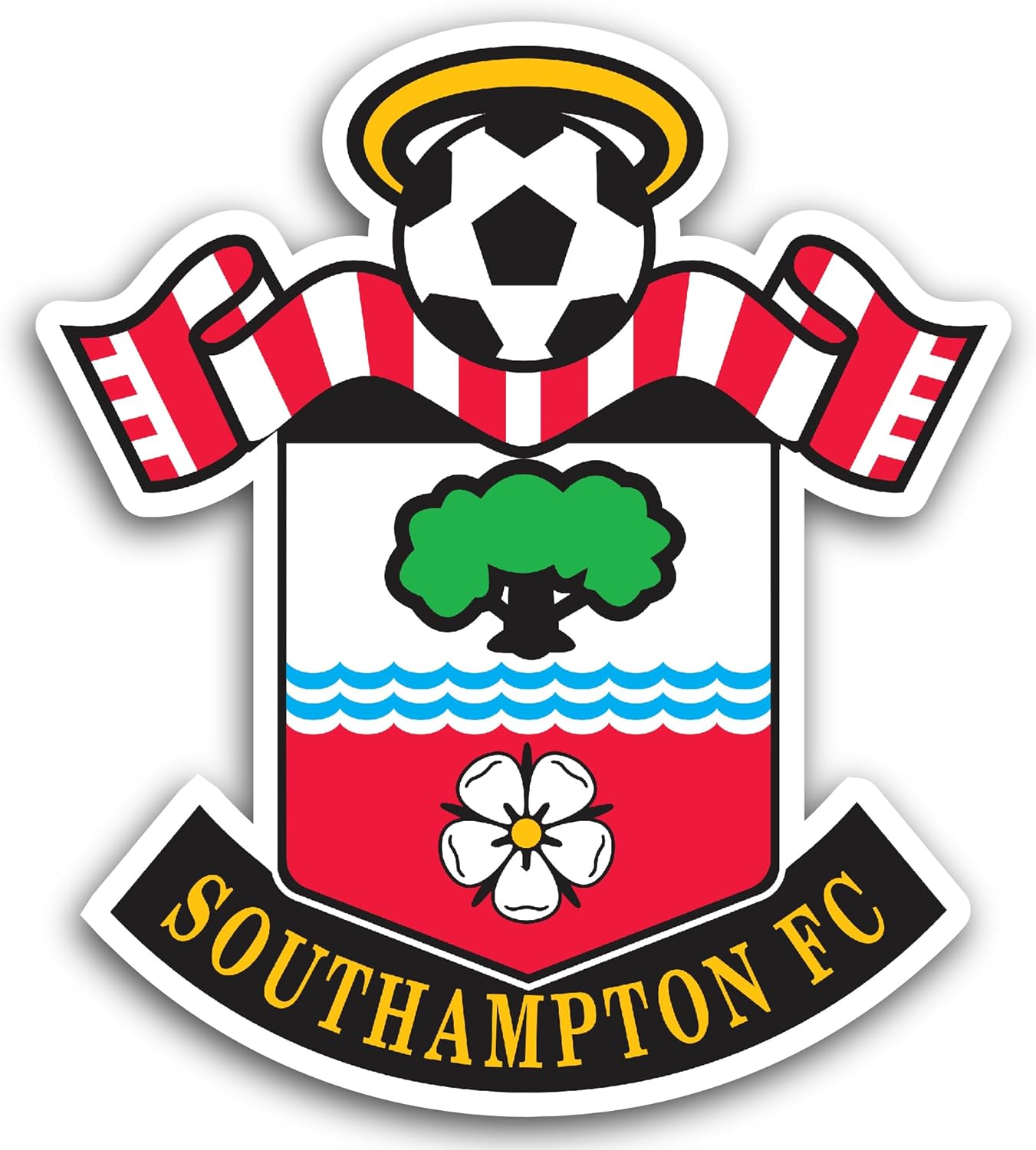 2 (Pieces) 3" and 5" Southampt0n Fc Sticker, Waterproof Vinyl Decals for Many Purpose Like Cars, Trucks, Laptops, Phones, Windows and More