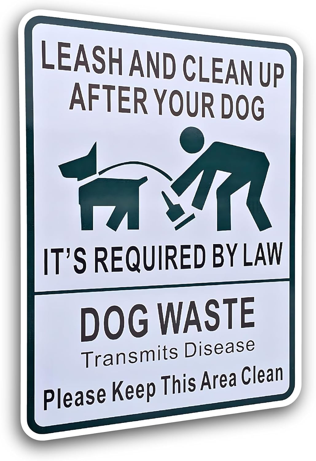 2 (Pieces) 3" and 5" Leash and Clean Up After Your Dog Sticker, Waterproof Vinyl Decals for Many Purpose Like Cars, Trucks, Laptops, Phones, Windows and More