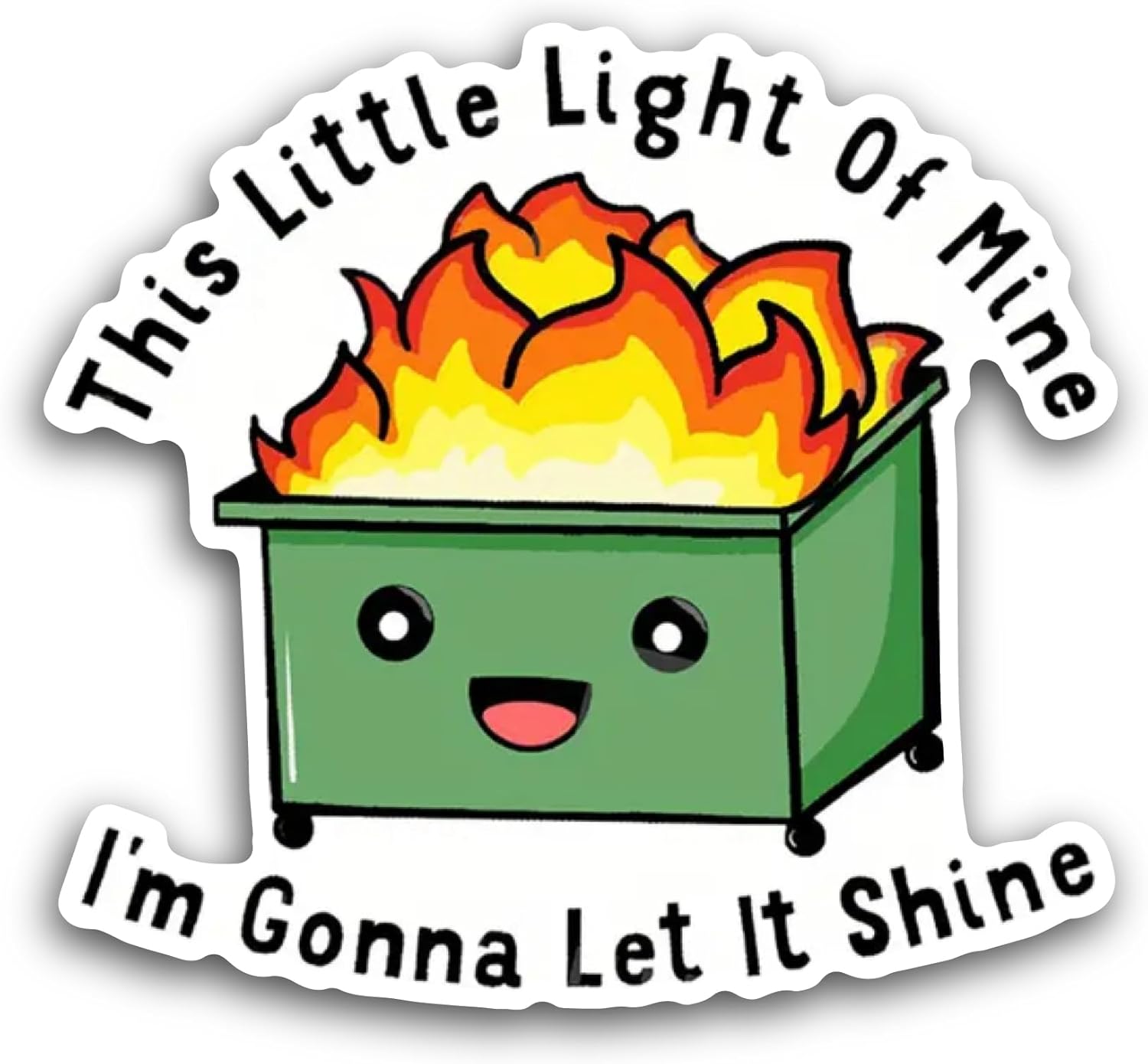 2 (Pieces) 3" and 5" This Little Light of Mine Text Sticker, Waterproof Vinyl Decals for Many Purpose Like Cars, Trucks, Laptops, Phones, Windows and More