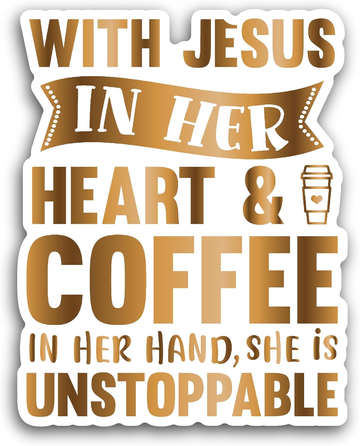 2 (Pieces) 3" and 5" with Jesus Sticker, Waterproof Vinyl Decals for Many Purpose Like Cars, Trucks, Laptops, Phones, Windows and More