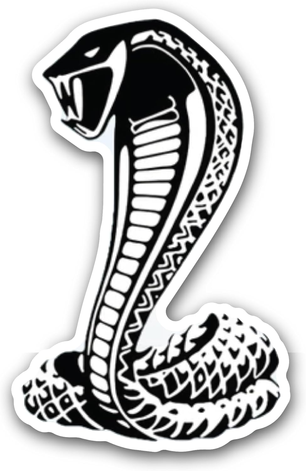 2 (Pieces) 3" and 5" Cobra Sticker, Waterproof Vinyl Decals for Many Purpose Like Cars, Trucks, Laptops, Phones, Windows and More