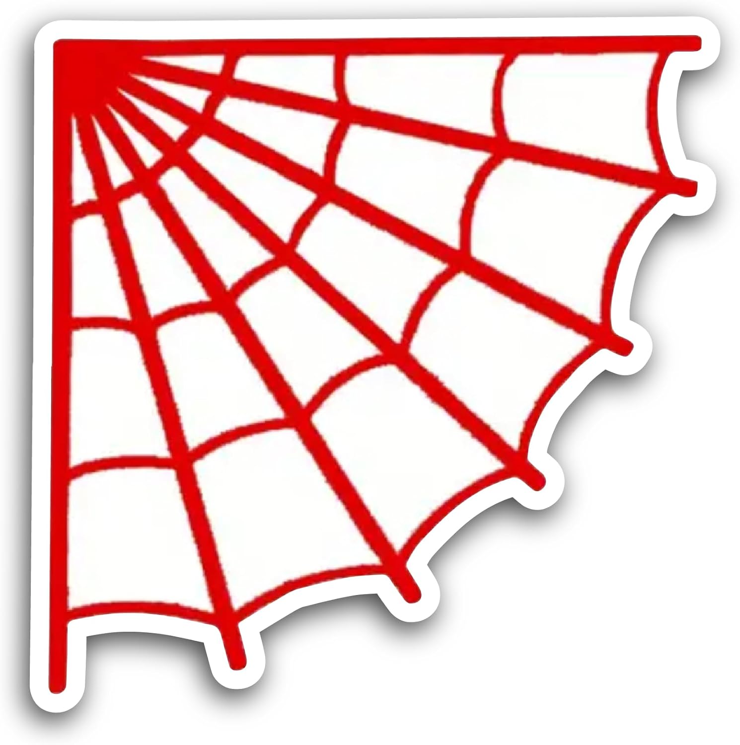 2 (Pieces) 3" and 5" Spider Web Drawing Sticker, Waterproof Vinyl Decals for Many Purpose Like Cars, Trucks, Laptops, Phones, Windows and More