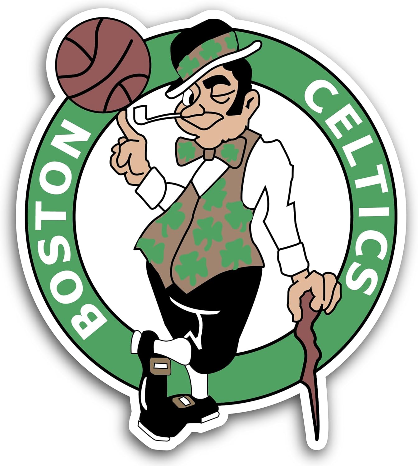 2 (Pieces) 3" and 5" B0ston Celtics Decal Sticker, Waterproof Vinyl Decals for Many Purpose Like Cars, Trucks, Laptops, Phones, Windows and More