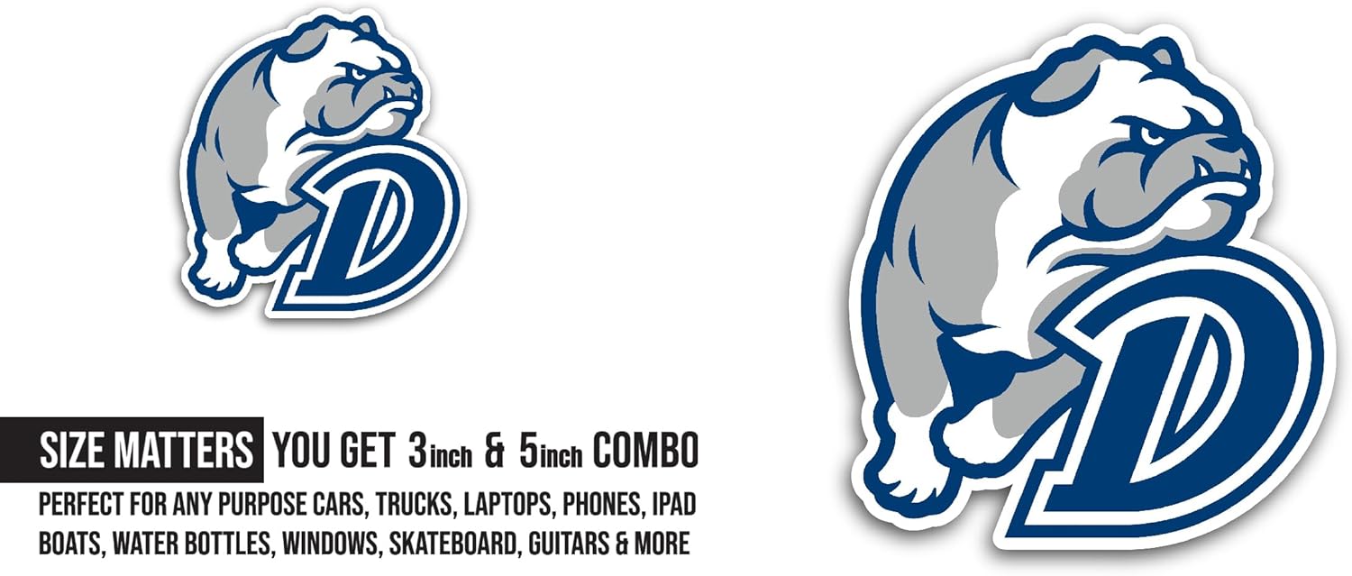 2 (Pieces) 3" and 5" Drake Bulld0gs Sticker, Waterproof Vinyl Decals for Many Purpose Like Cars, Trucks, Laptops, Phones, Windows and More