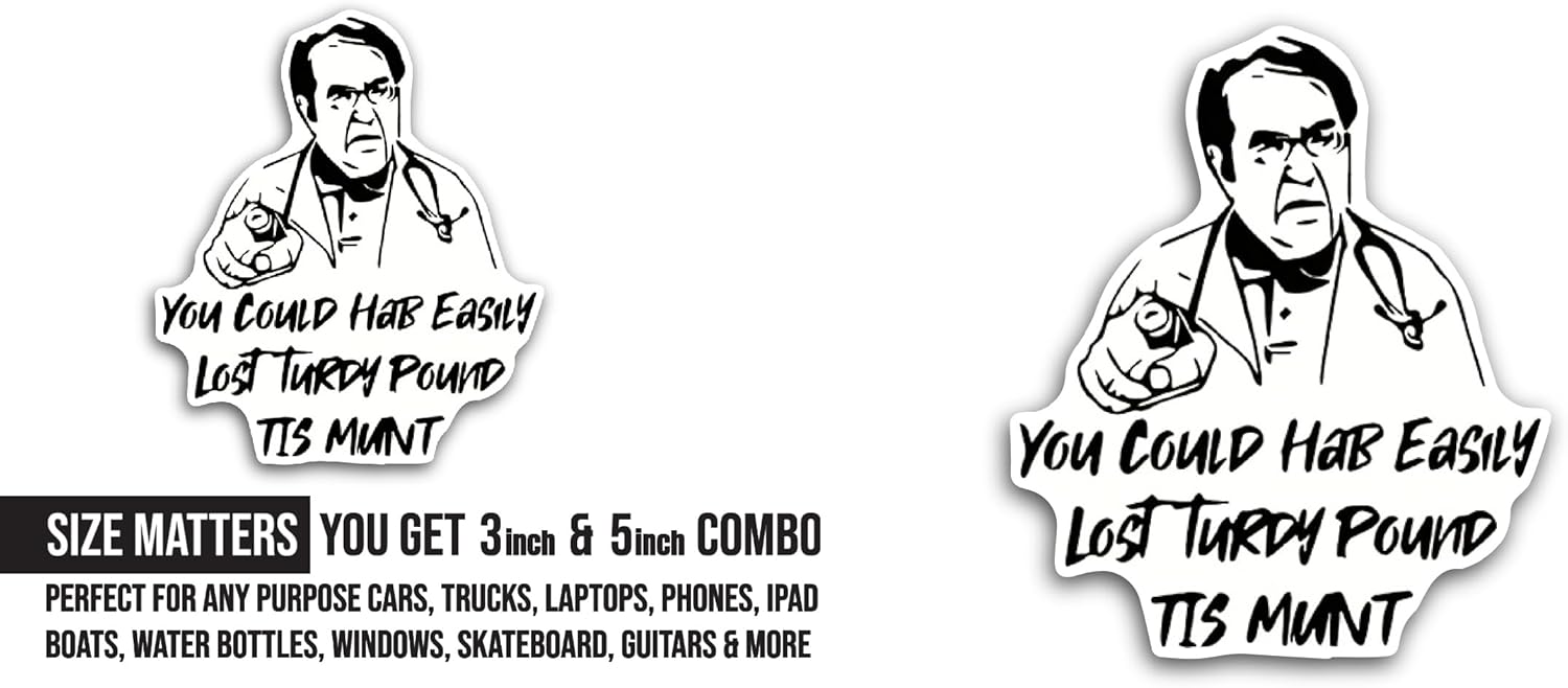 2 (Pieces) 3" and 5" You Could Sticker, Waterproof Vinyl Decals for Many Purpose Like Cars, Trucks, Laptops, Phones, Windows and More