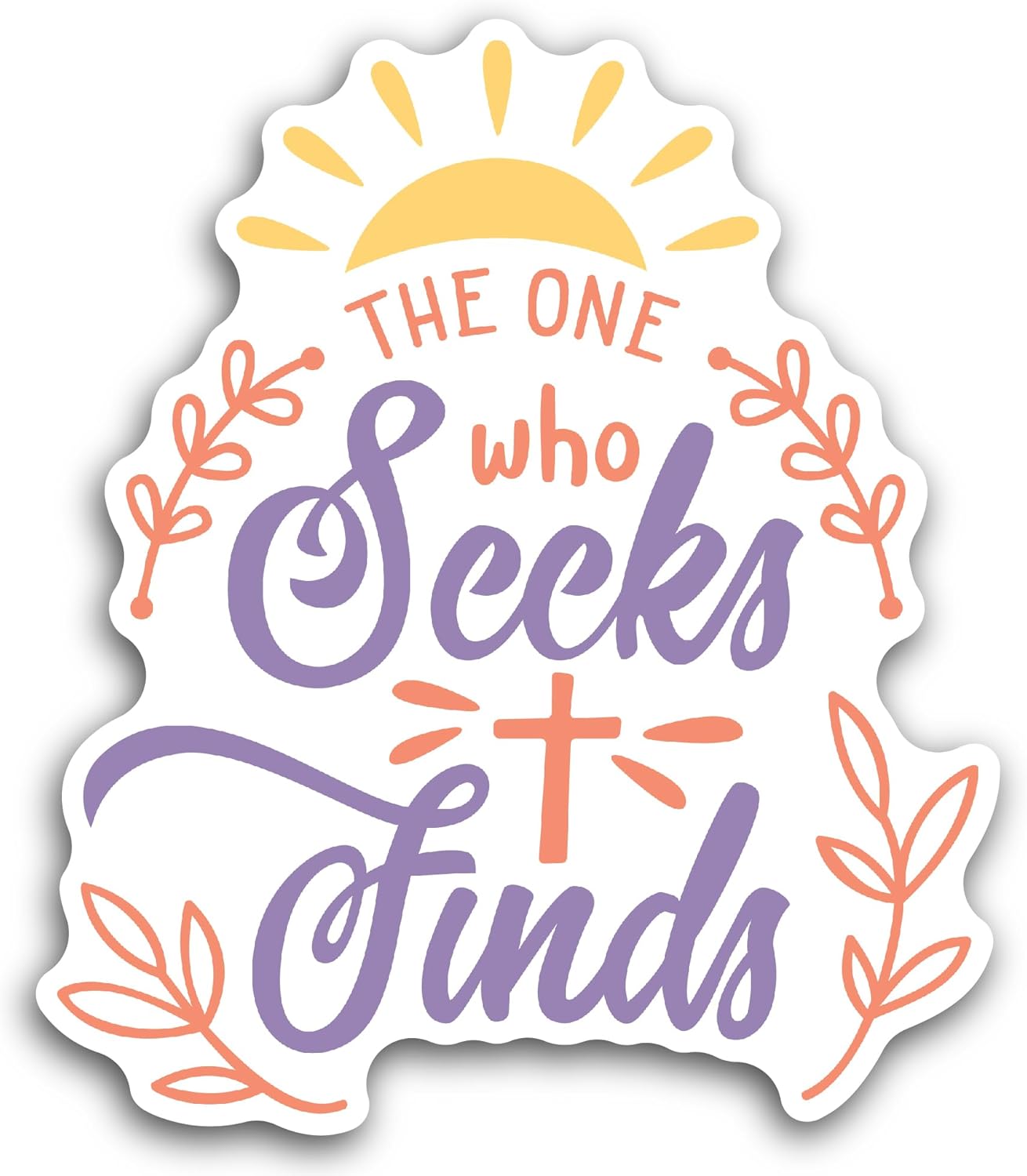 2 (Pieces) 3" and 5" The One Who Text Sticker, Waterproof Vinyl Decals for Many Purpose Like Cars, Trucks, Laptops, Phones, Windows and More
