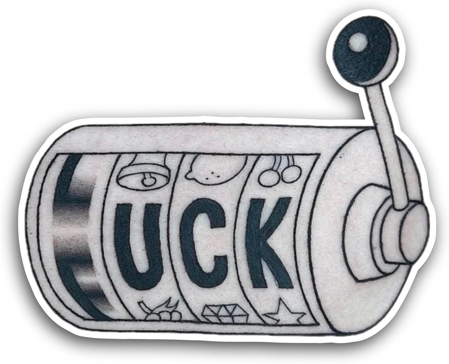 2 (Pieces) 3" and 5" Luck Slot Sticker, Waterproof Vinyl Decals for Many Purpose Like Cars, Trucks, Laptops, Phones, Windows and More