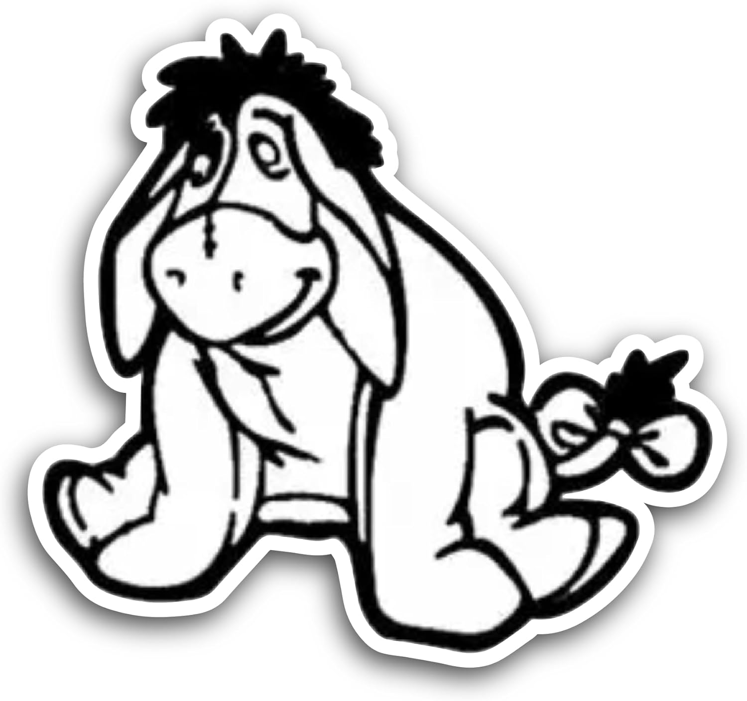 2 (Pieces) 3" and 5" Cute Donkey Sticker, Waterproof Vinyl Decals for Many Purpose Like Cars, Trucks, Laptops, Phones, Windows and More
