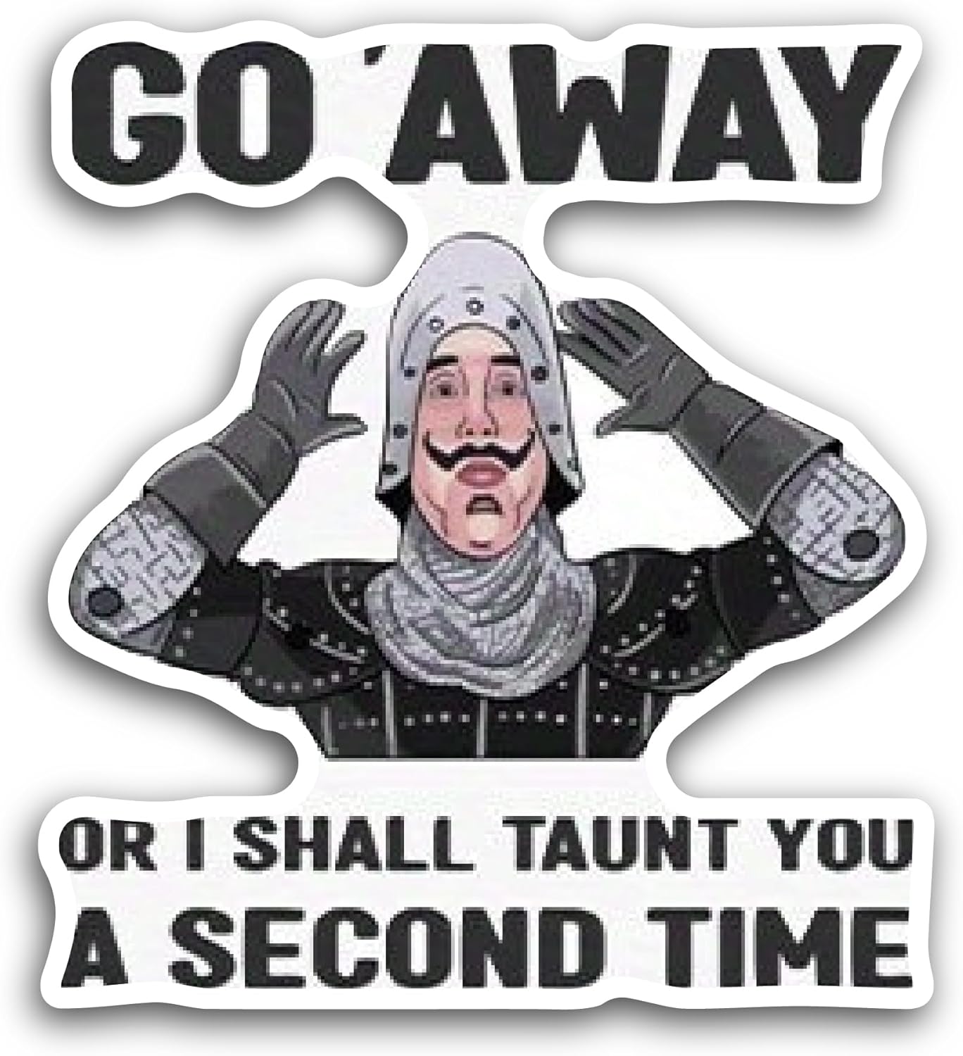 2 (Pieces) 3" and 5" Go Away Sticker, Waterproof Vinyl Decals for Many Purpose Like Cars, Trucks, Laptops, Phones, Windows and More
